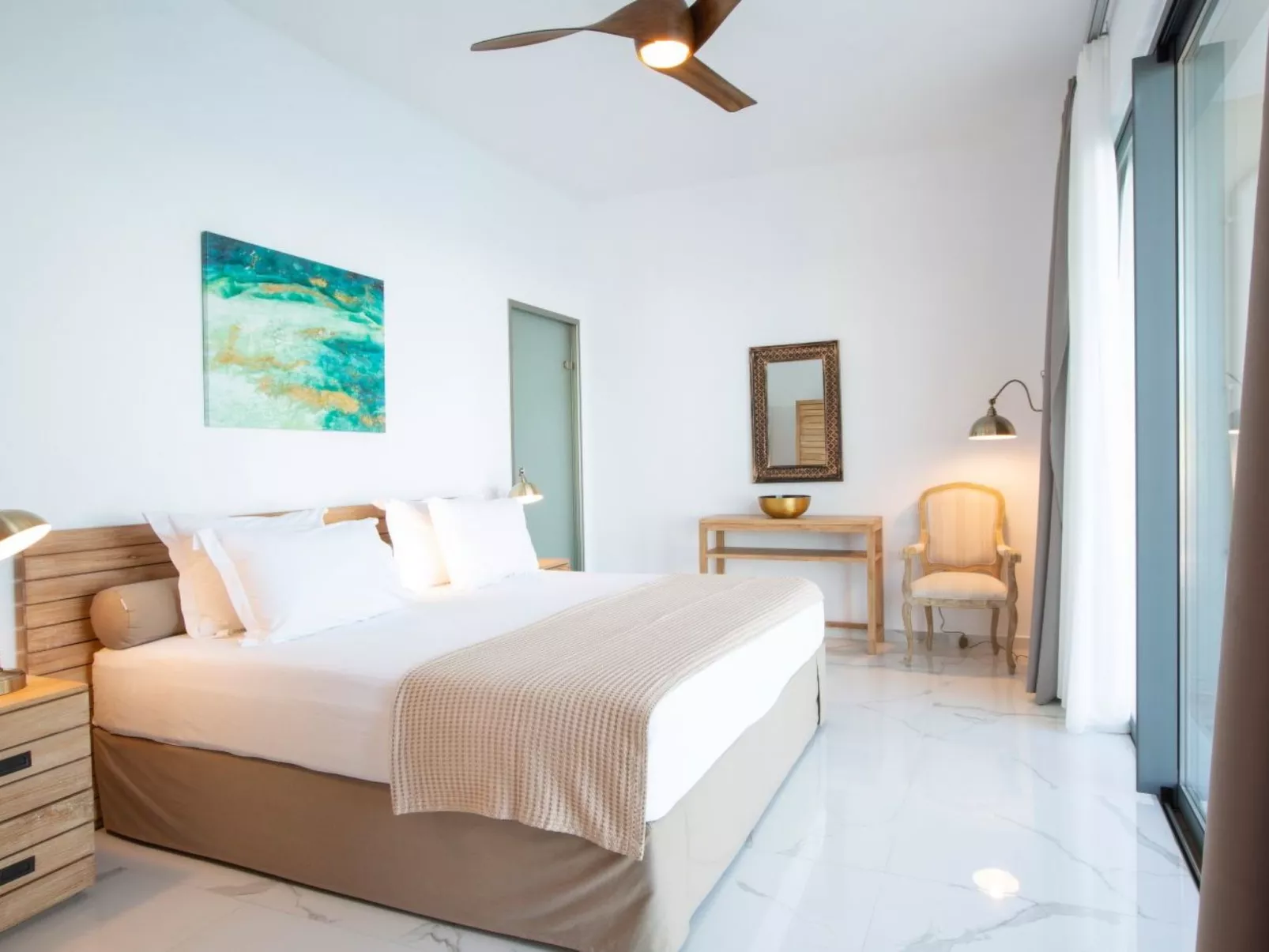 Milos Bay Villas- Brandneue moderne Villa mit spektakulärem Blick auf den Stran-Binnen