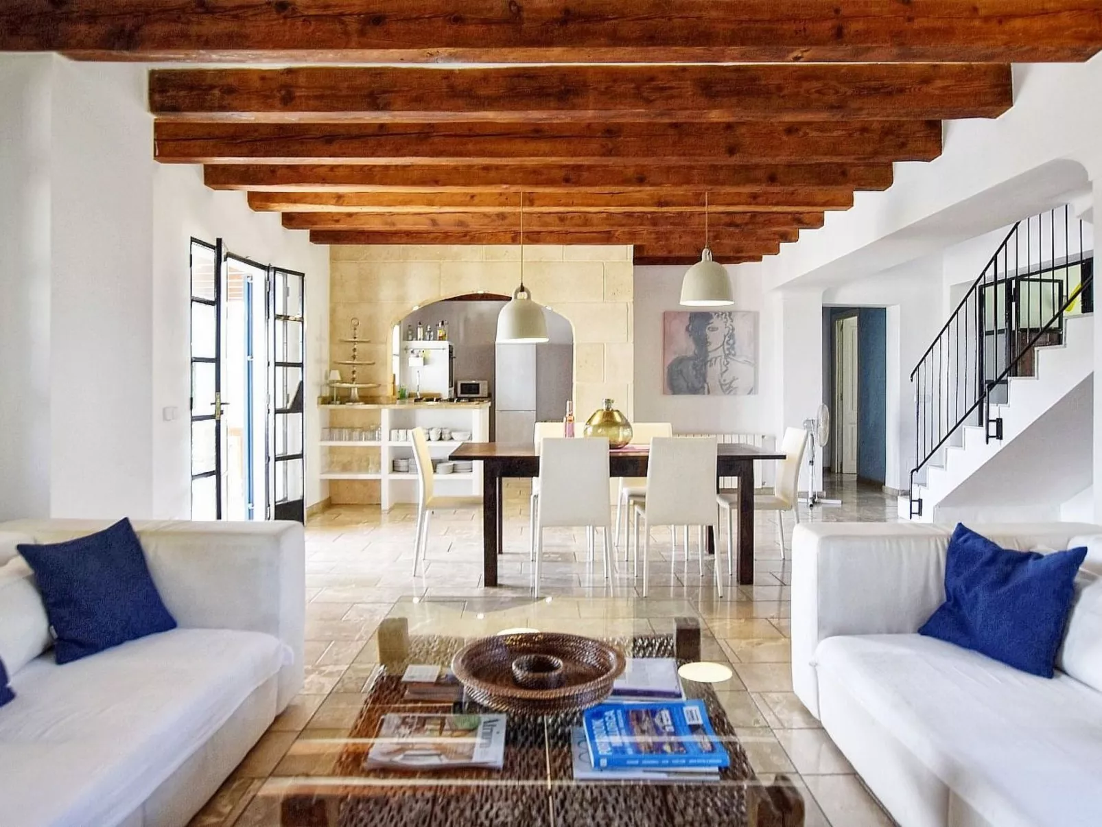 Ibizenkisches Haus mit Pool und Beachvolley-Blick-Binnen