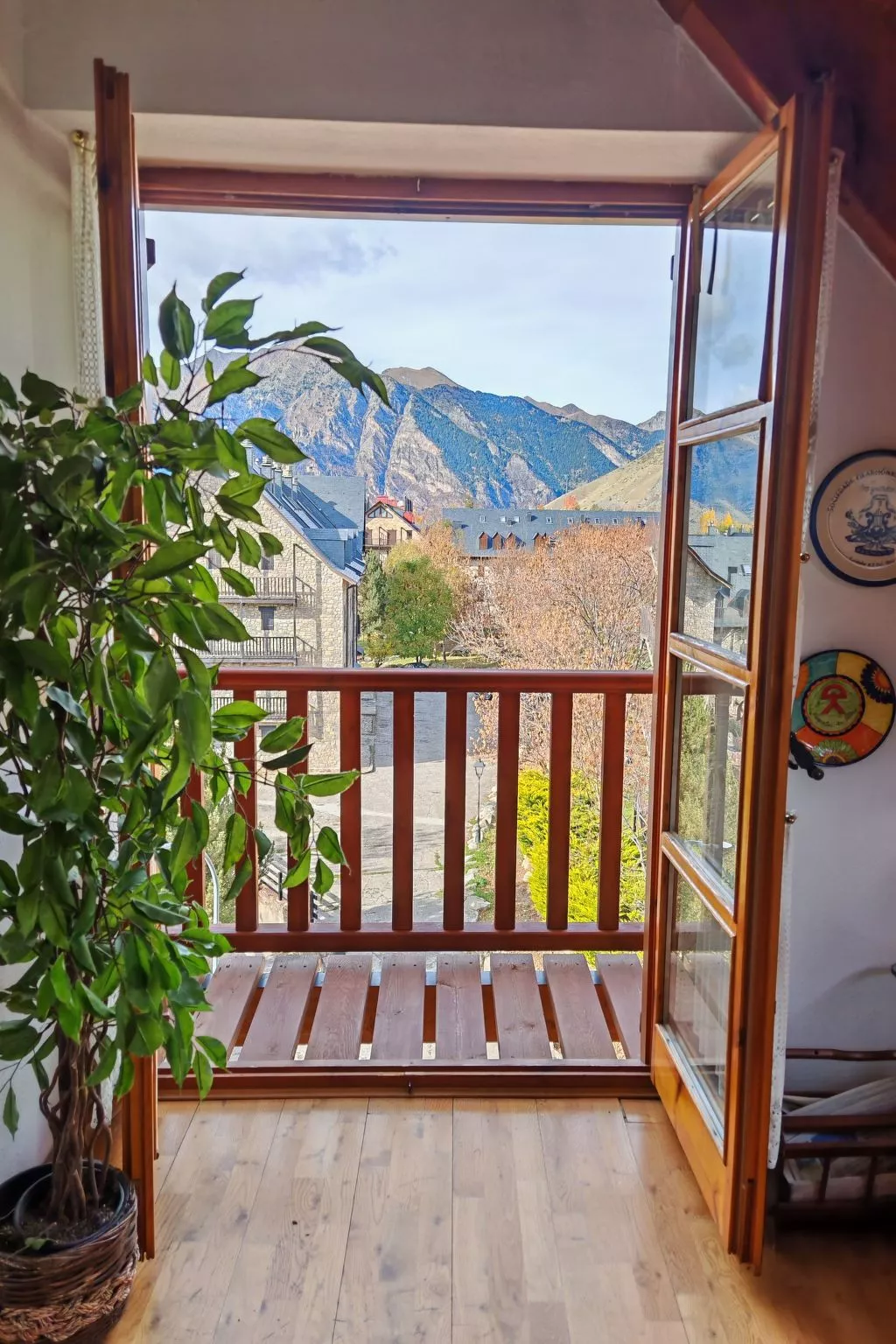 Duplex Muntanyó 2 mit Balkon und Blick auf den Berg Vall de Boí-Binnen