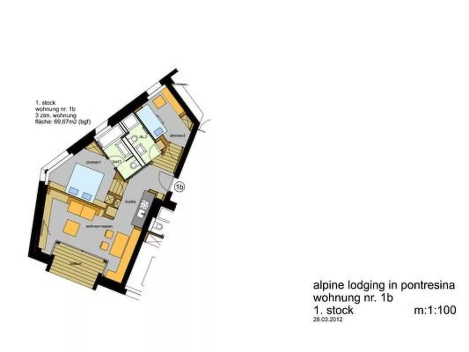Alpine Lodge 4-Bett-Wohnung Chesa Plattner / "Be-Binnen