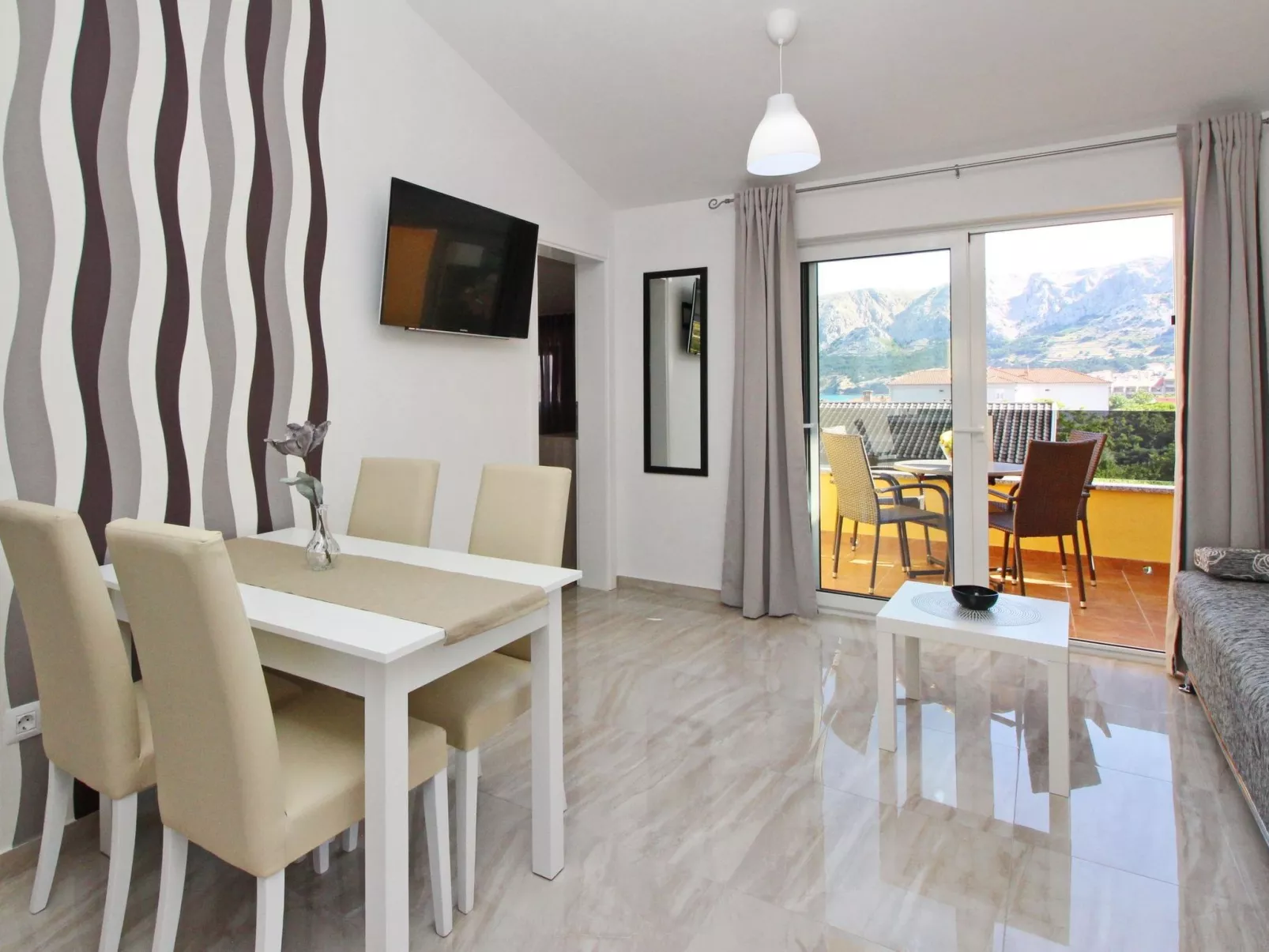 Charmantes Appartement in Baška mit Eigenem Balkon-Binnen