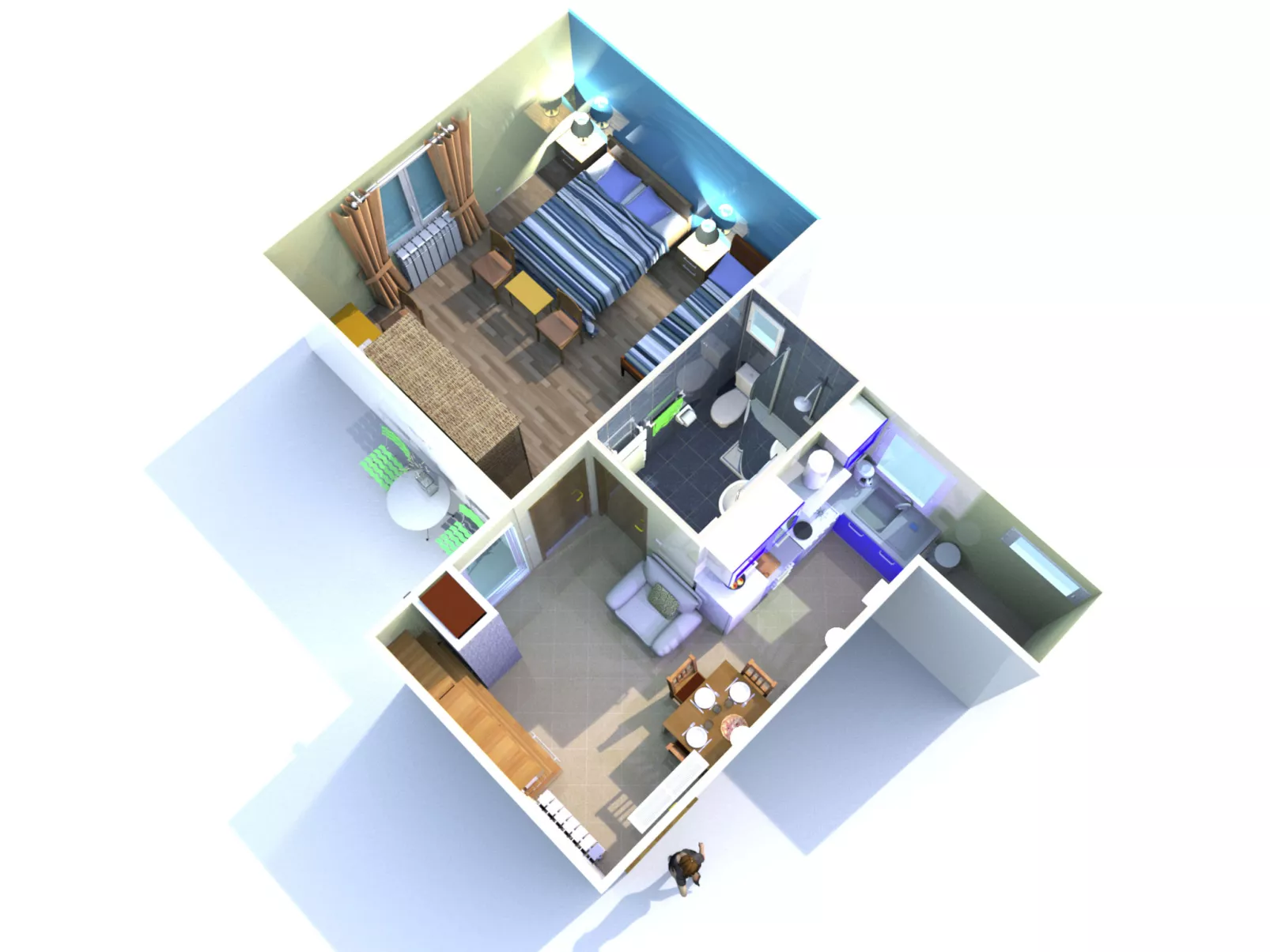 Wohnung mit Balkon-Binnen