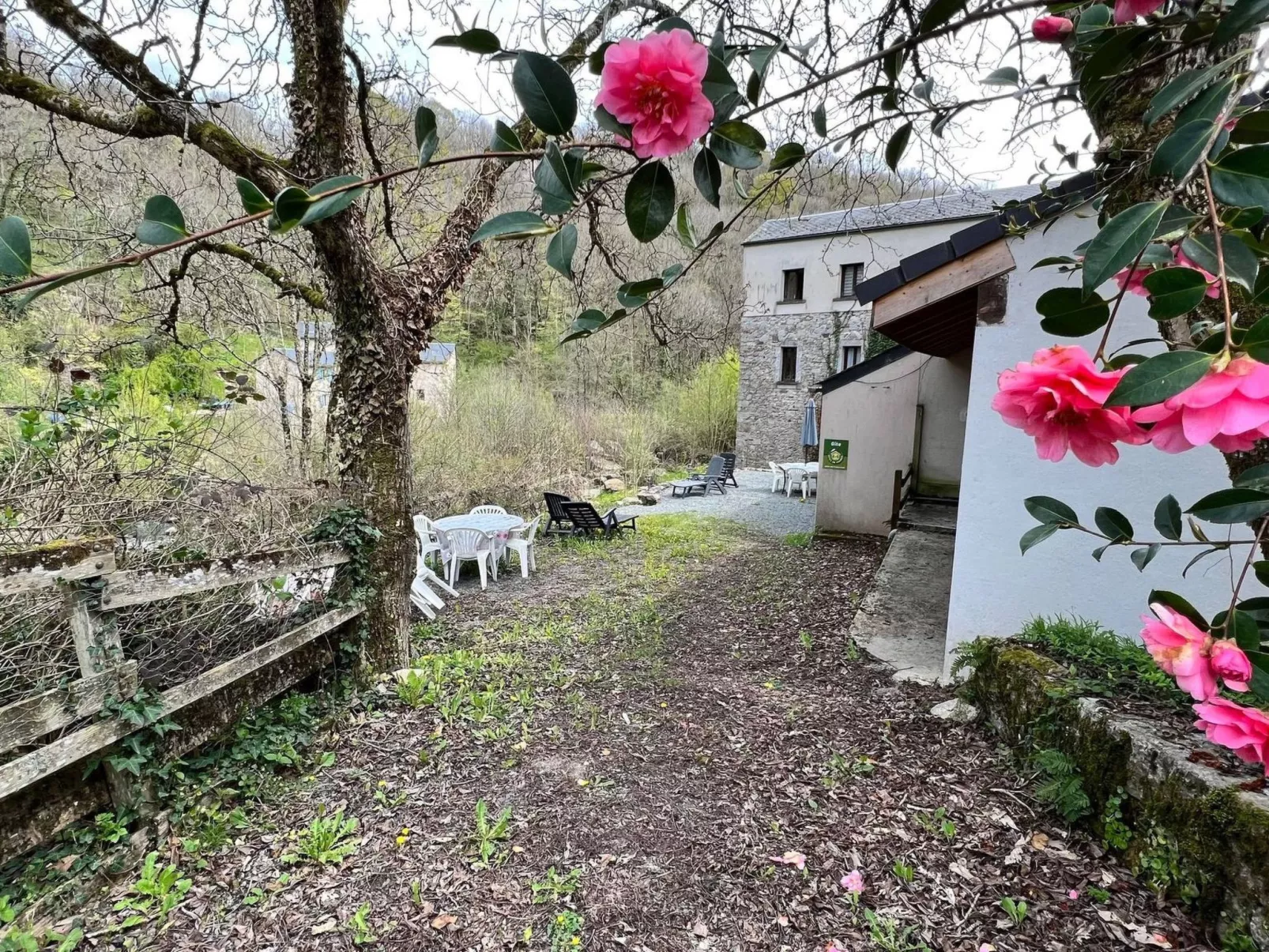 Wassermühle am Fluss-Buiten
