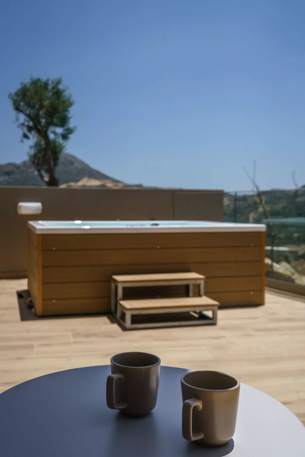 Neu Plakias Sunset II mit Infinity-Pool, Jacuzzi-Buiten