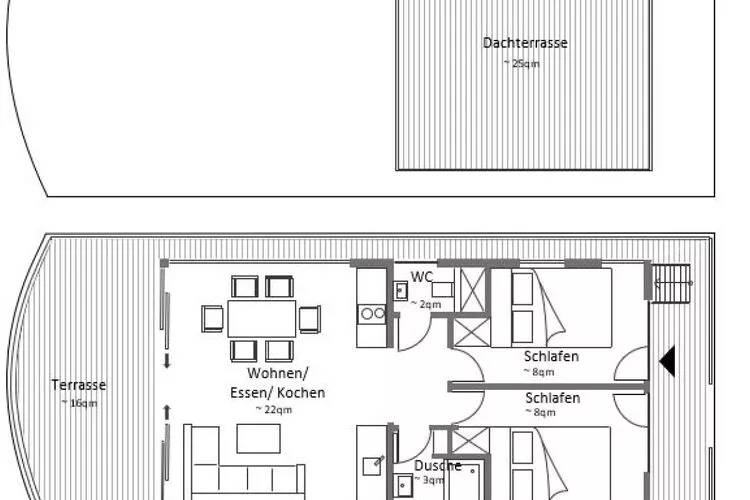 Hausboot Familiy & Friends LP 1 / 1-2 Personen-Plattegrond