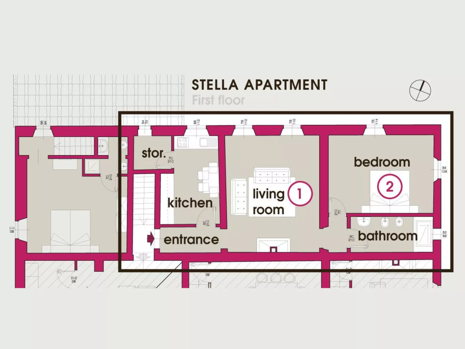 Charmante 1-Zimmer-Wohnung in Reggello-Binnen