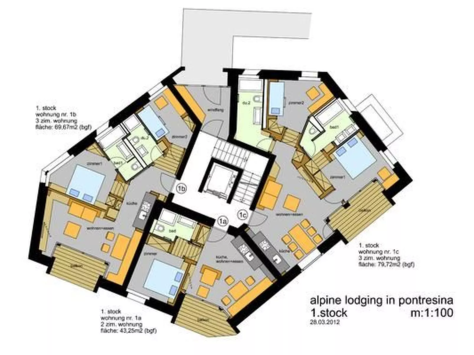 Alpine Lodge 4-Bett-Wohnung Chesa Plattner / "Be-Binnen