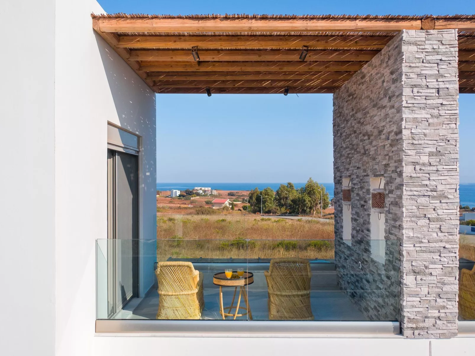 Villa Pounentis auf einem Hügel in Lachania-Buiten