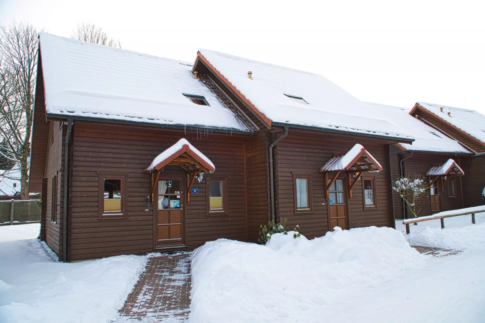 Ferienhaus in Hasselfelde - Haus 13 Blauvogel-Exterieur winter