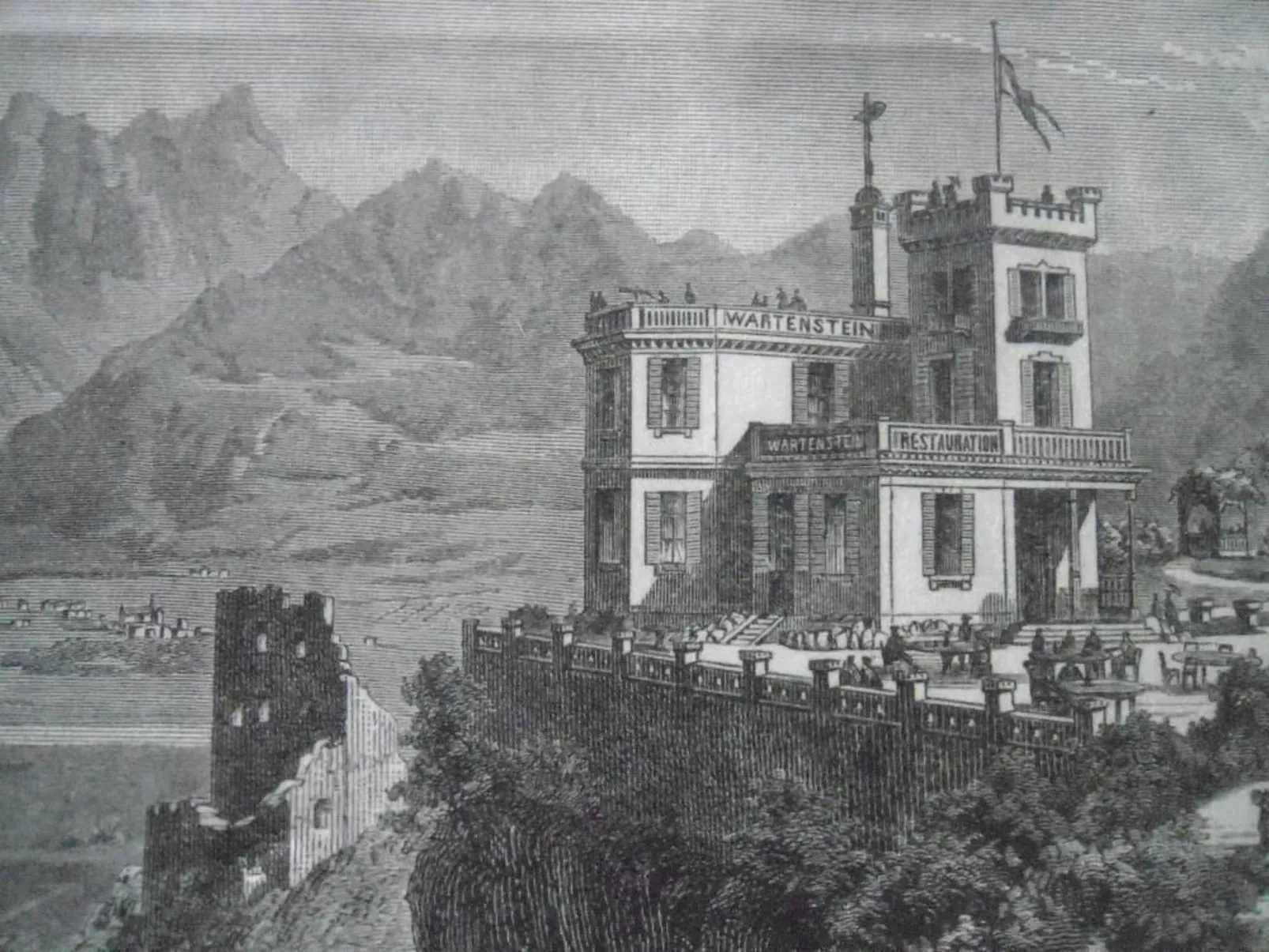 Ganzes Schloss Hotel Wartenstein inkl. Restaurant-Buiten