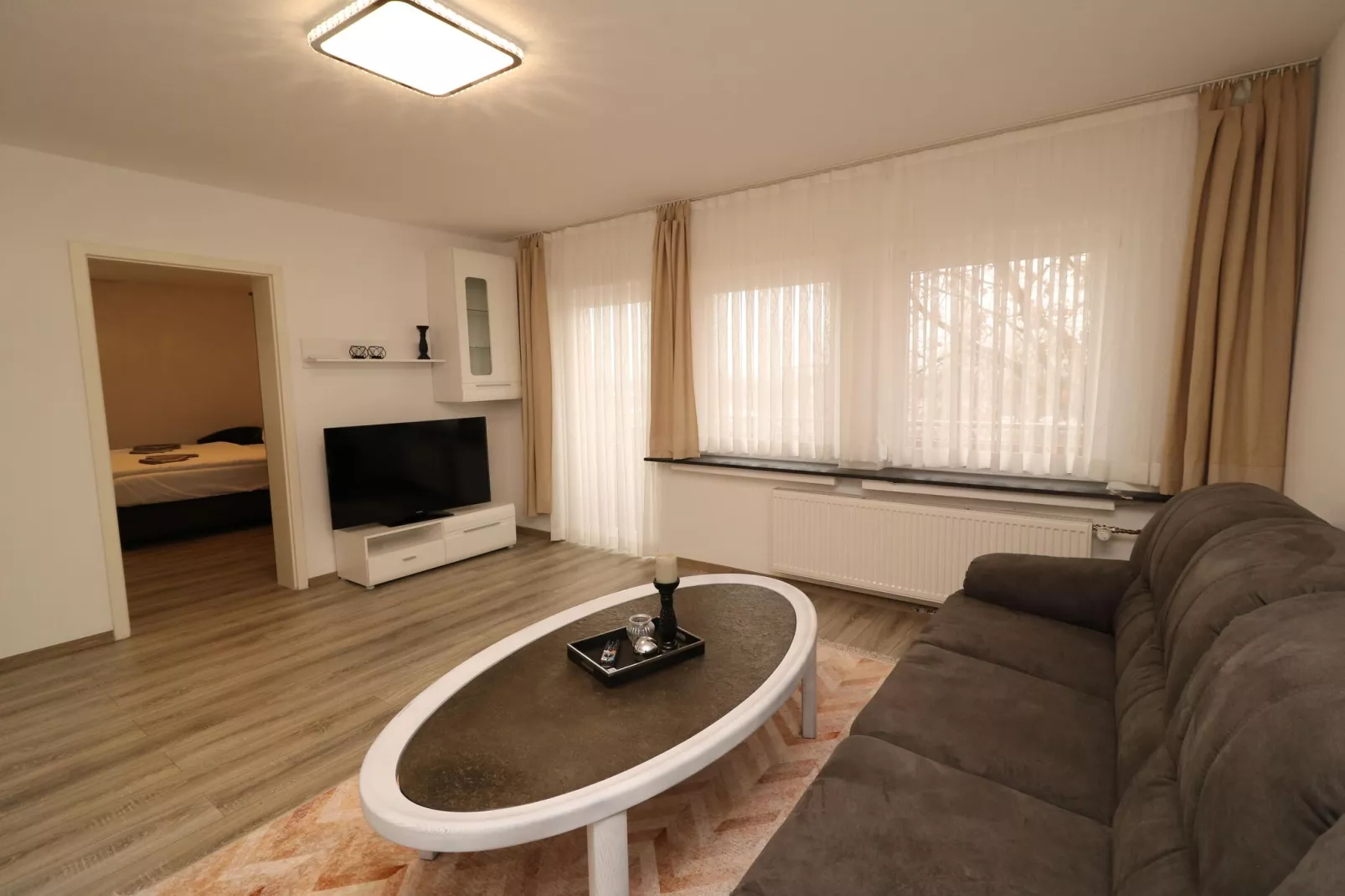 Apartment in Essen mit Terrasse-Woonkamer