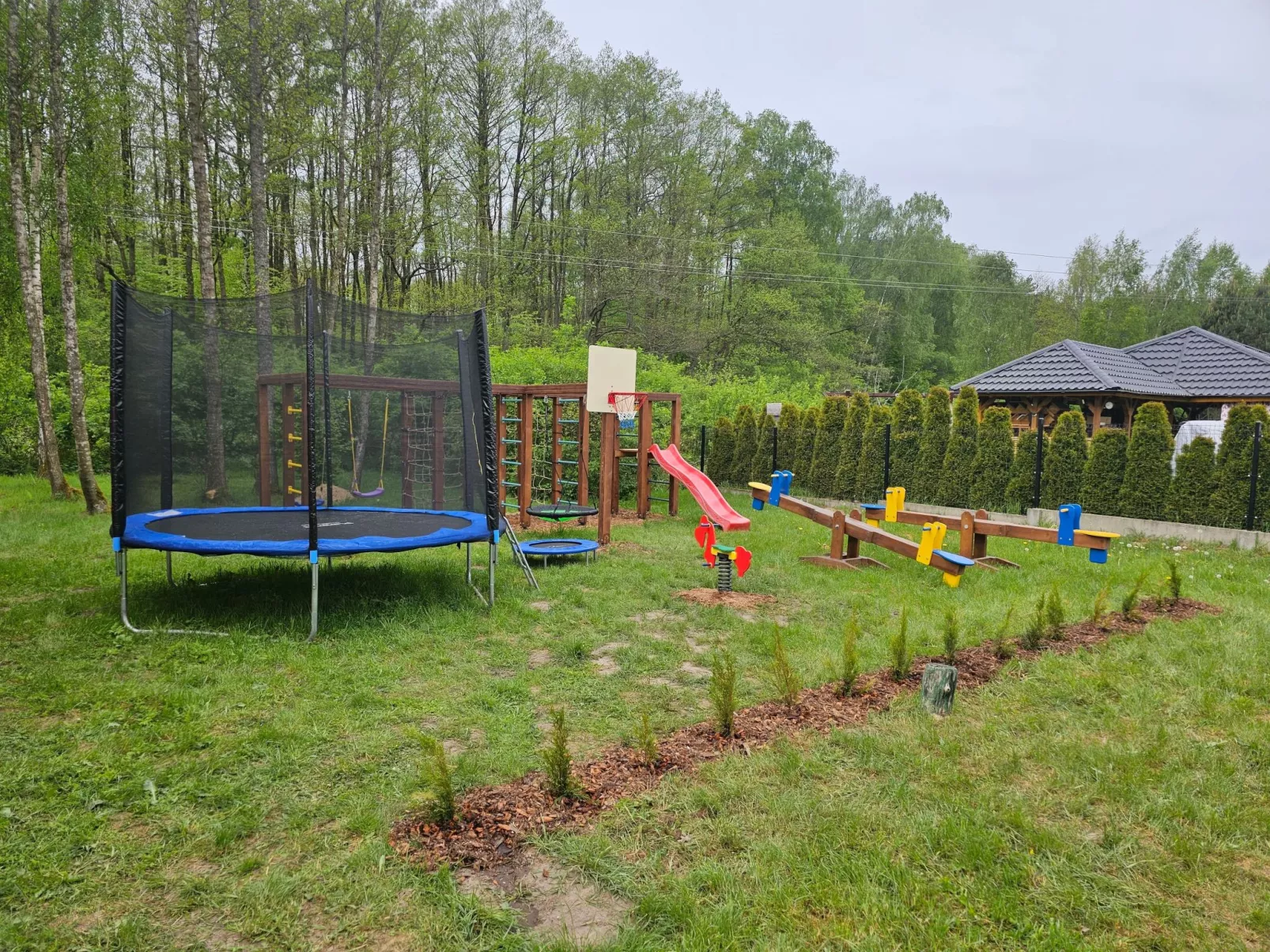 Ganzjahreshäuschen - blau-Buiten