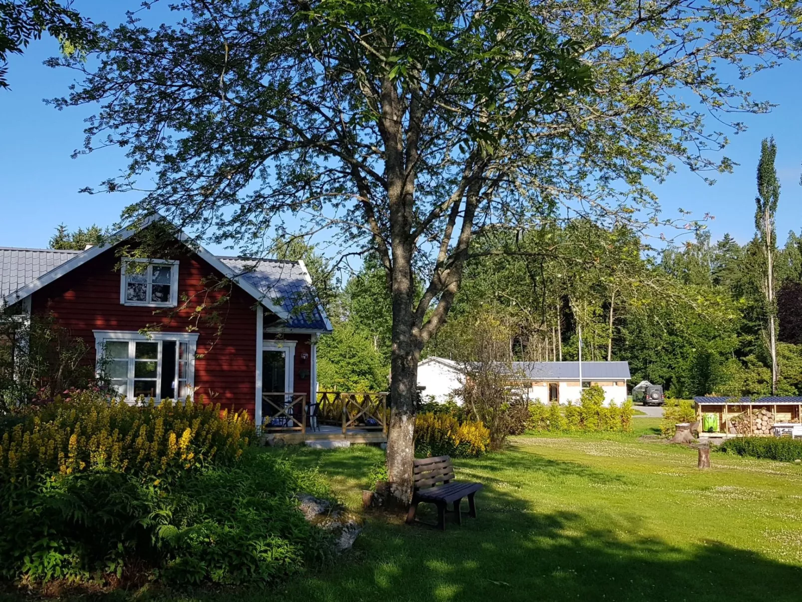 In Karlsborg mit Offenem Kamin-Buiten