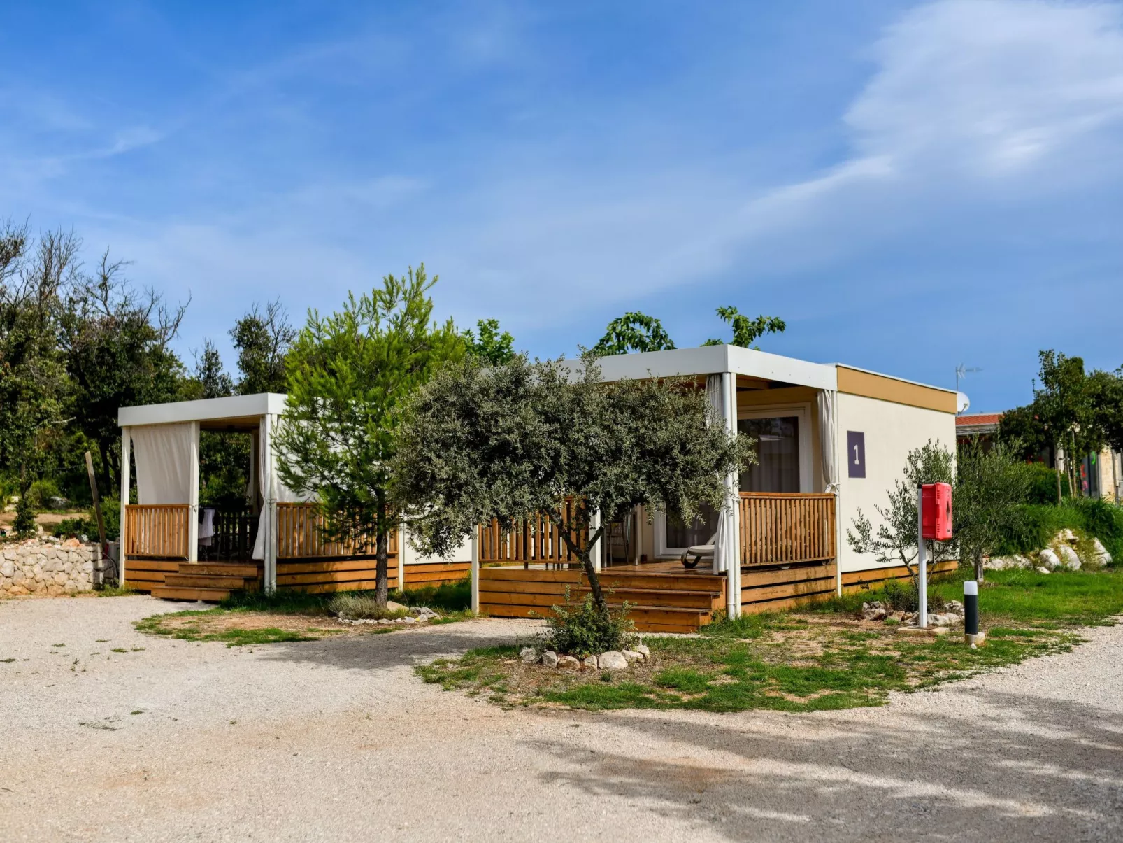 Mobilheim direkt am Strand-Buiten