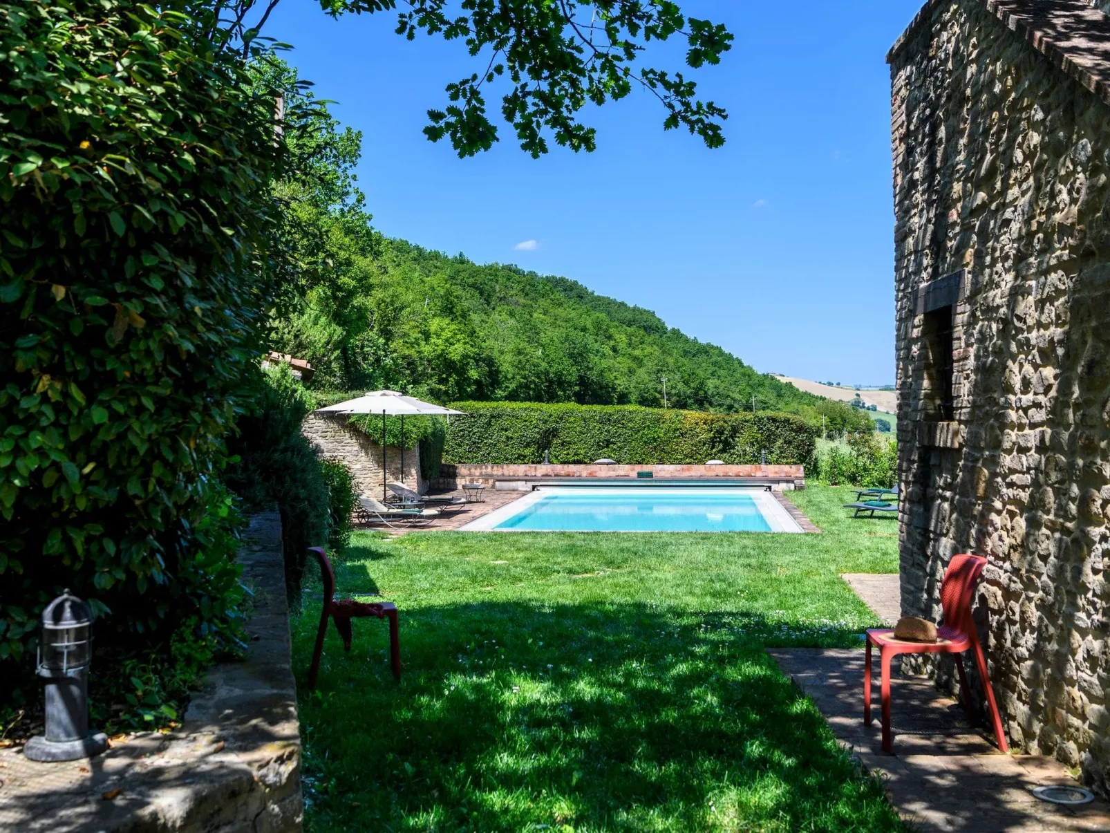 Ca Seppe Marche Ferienvillen, privater Pool-Buiten