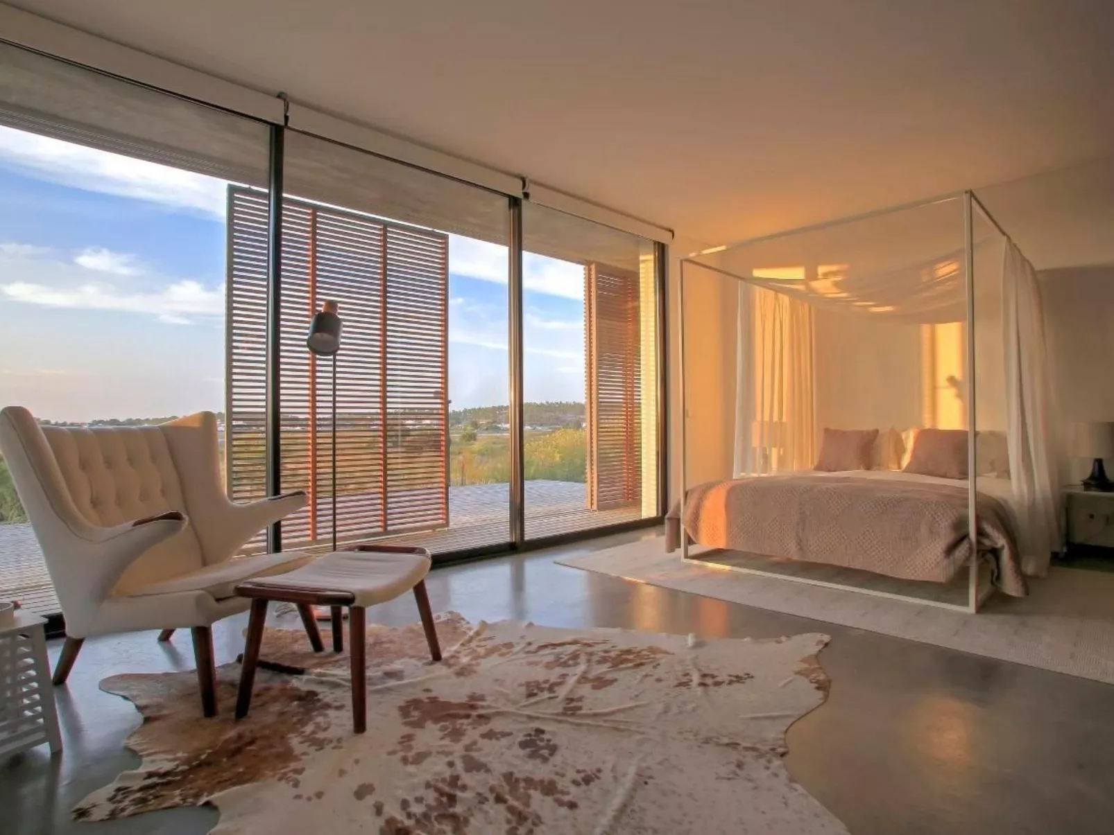 Exklusive Design-Villa in den Dünen, Pool auf dem Dach-Binnen