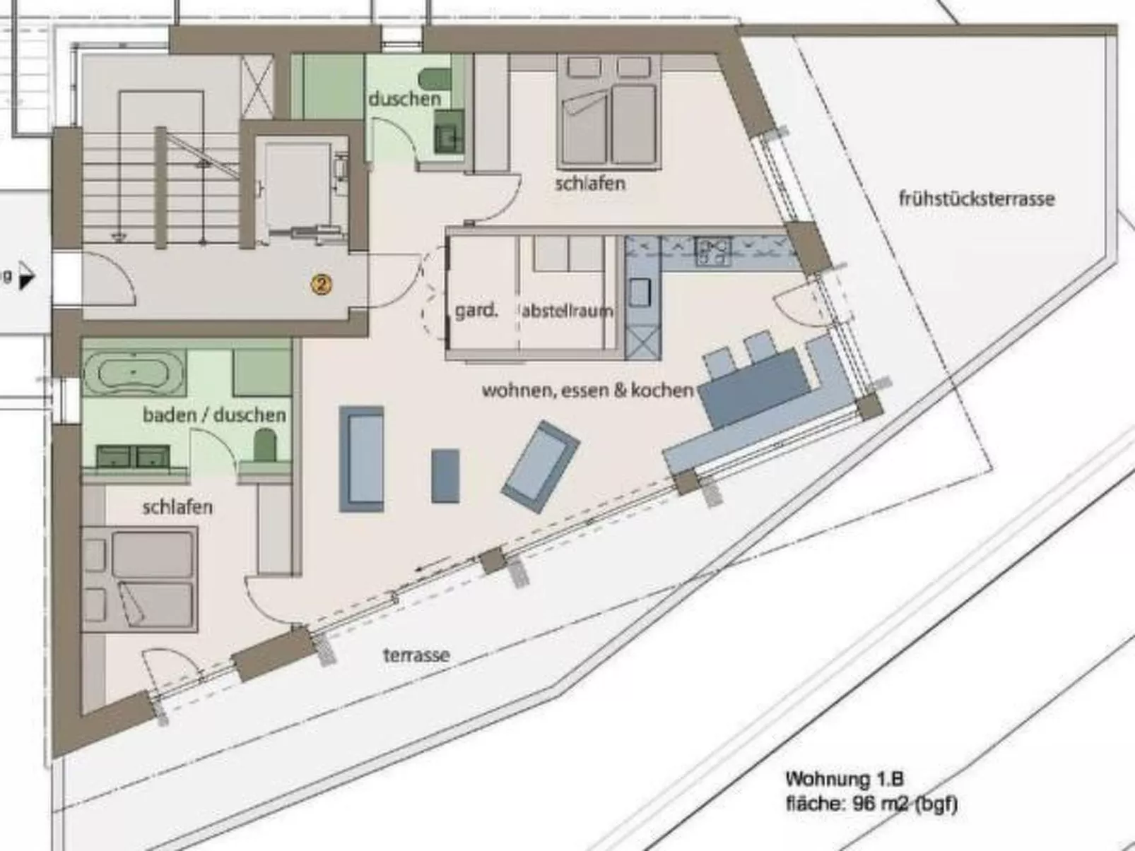 Alpine Lodge 4-Bett-Wohnung - Chesa a la Punt-Binnen