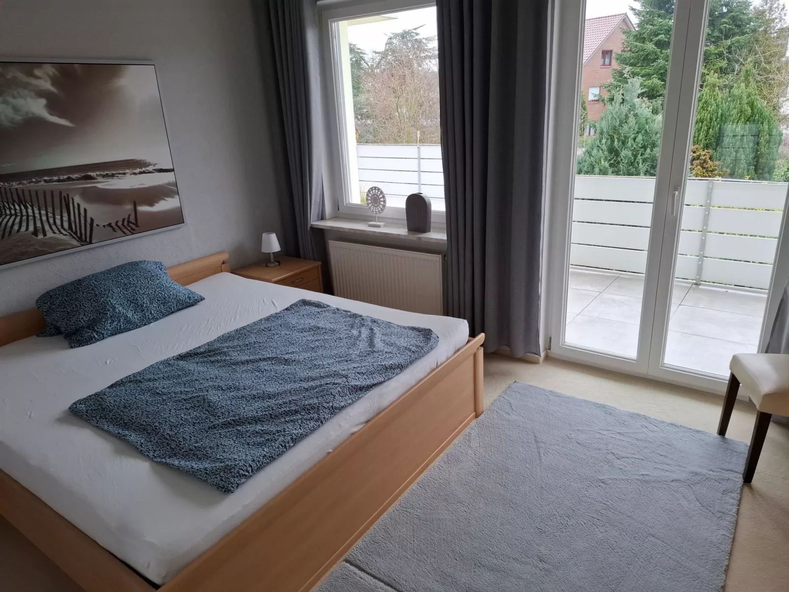 Private Ferienwohnung in Nordenham, großer Balkon-Binnen