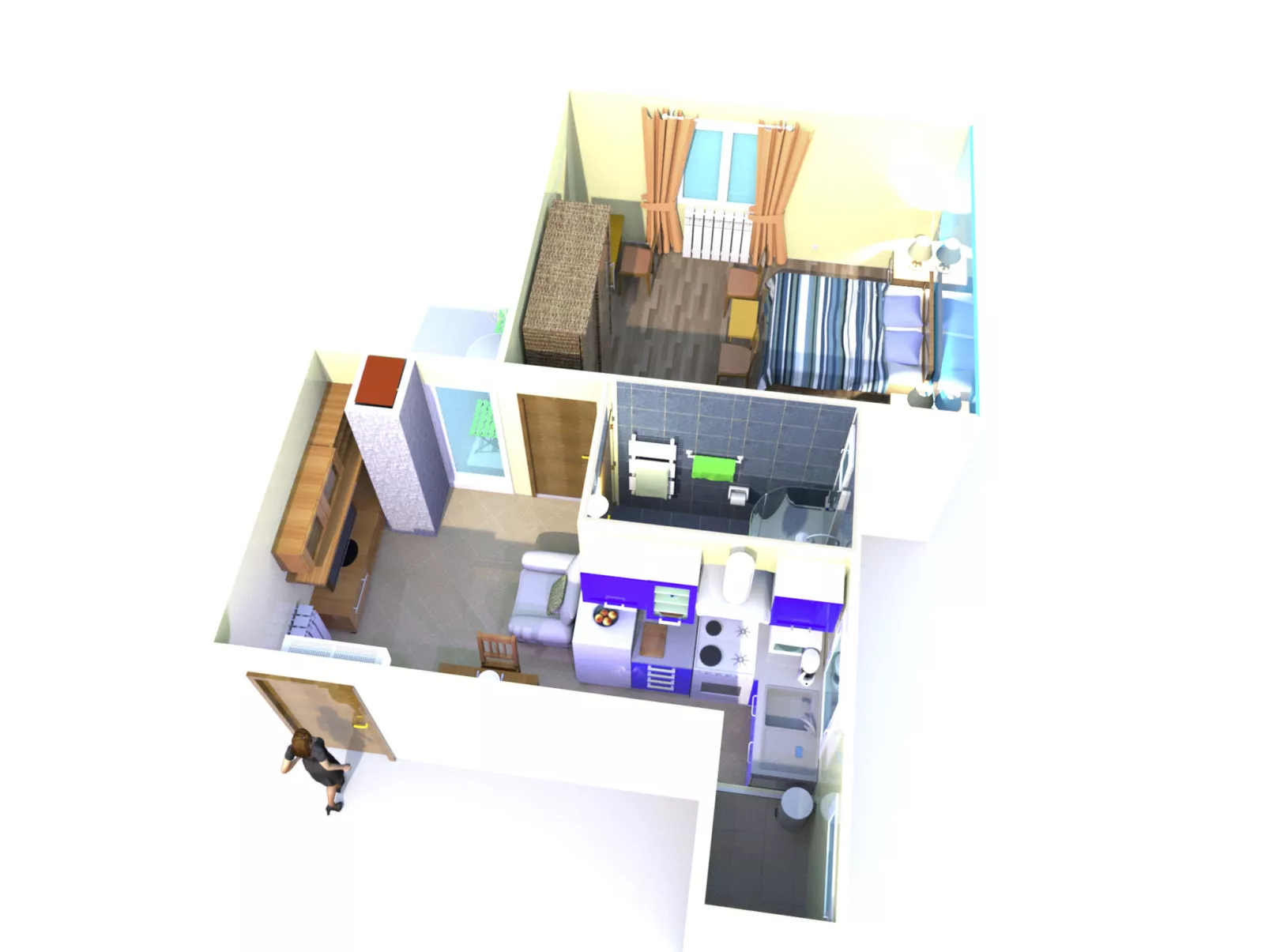 Wohnung mit Balkon-Binnen