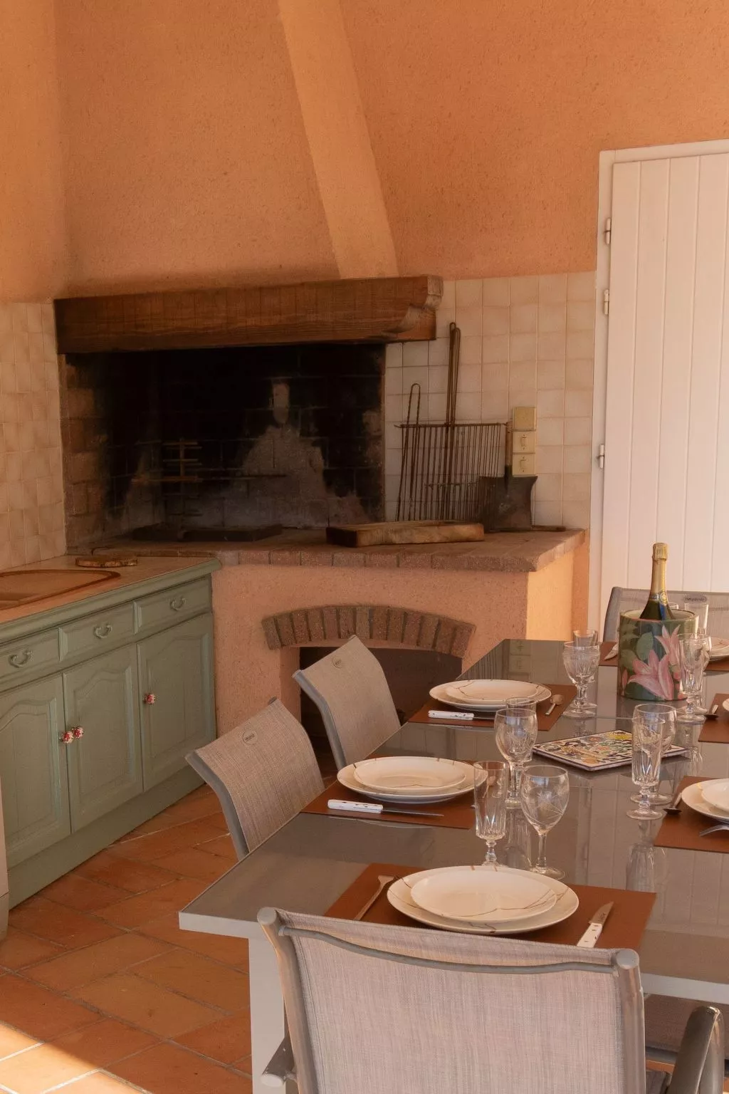 Apartment Terrasse Panoramablick auf den Golf-Buiten