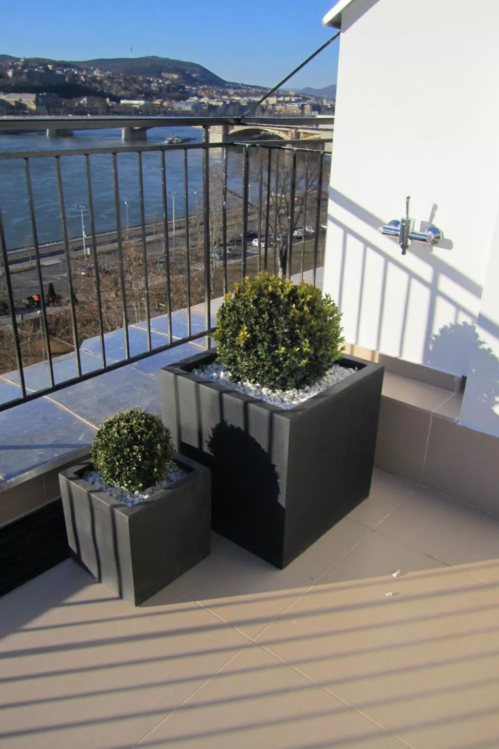 Penthouse mit Donaublick-Buiten