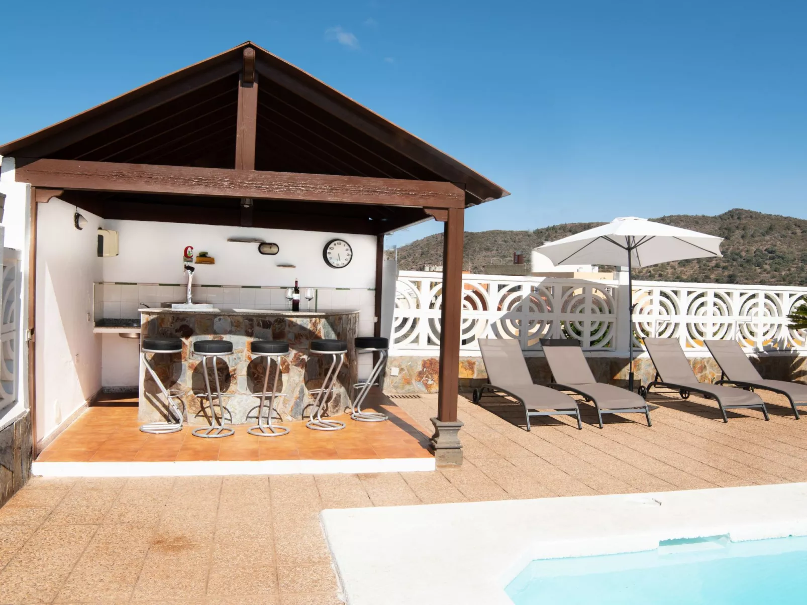 Typisch kanarische Finca Elena mit eigenem Pool-Buiten