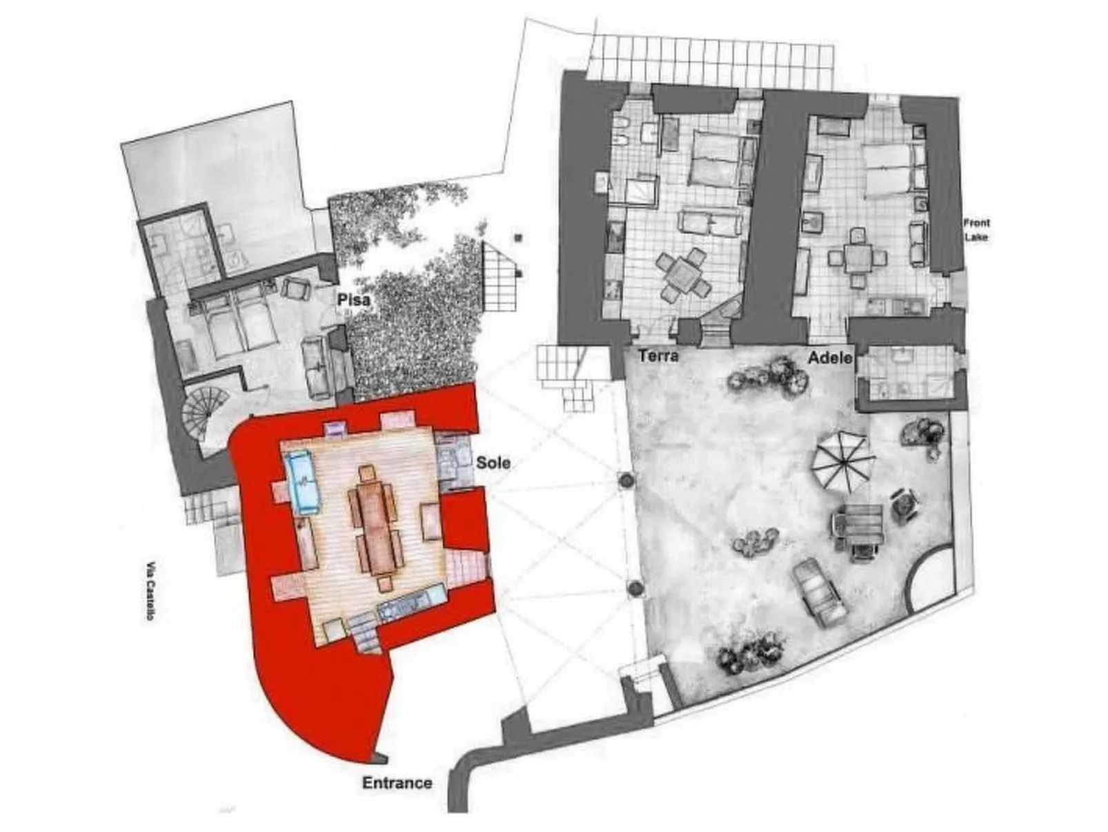 Historisches Haus mit Seeblick-Binnen