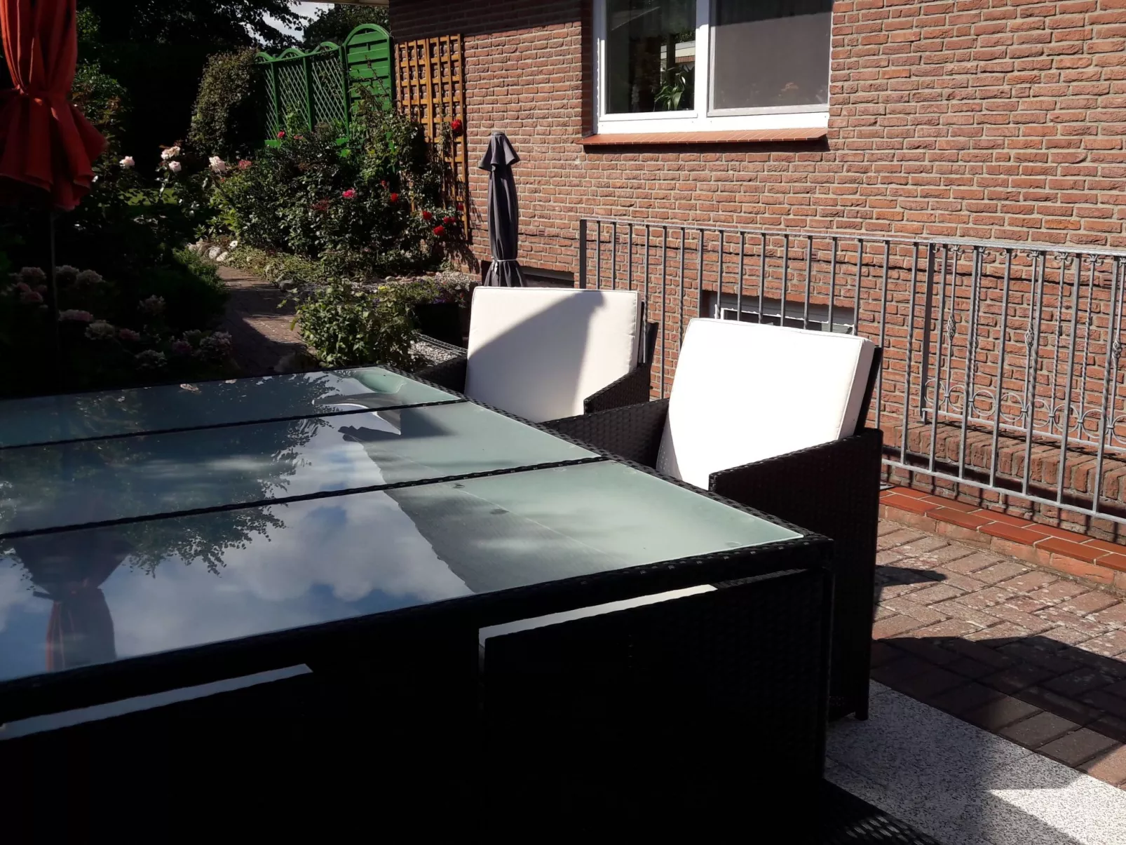 Wohnung in Neue Tiefe mit Terrasse, Garten und Grill-Buiten