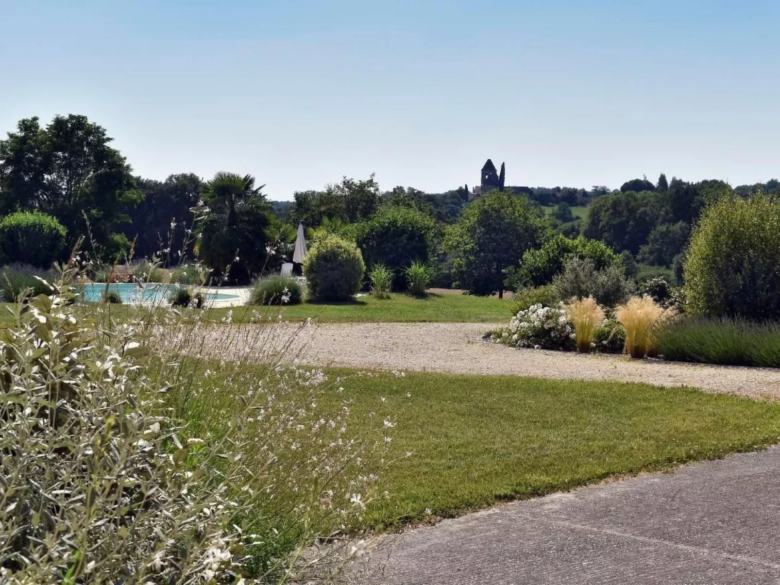 Swimmingpool, ruhig auf dem Land für zwei-Buiten