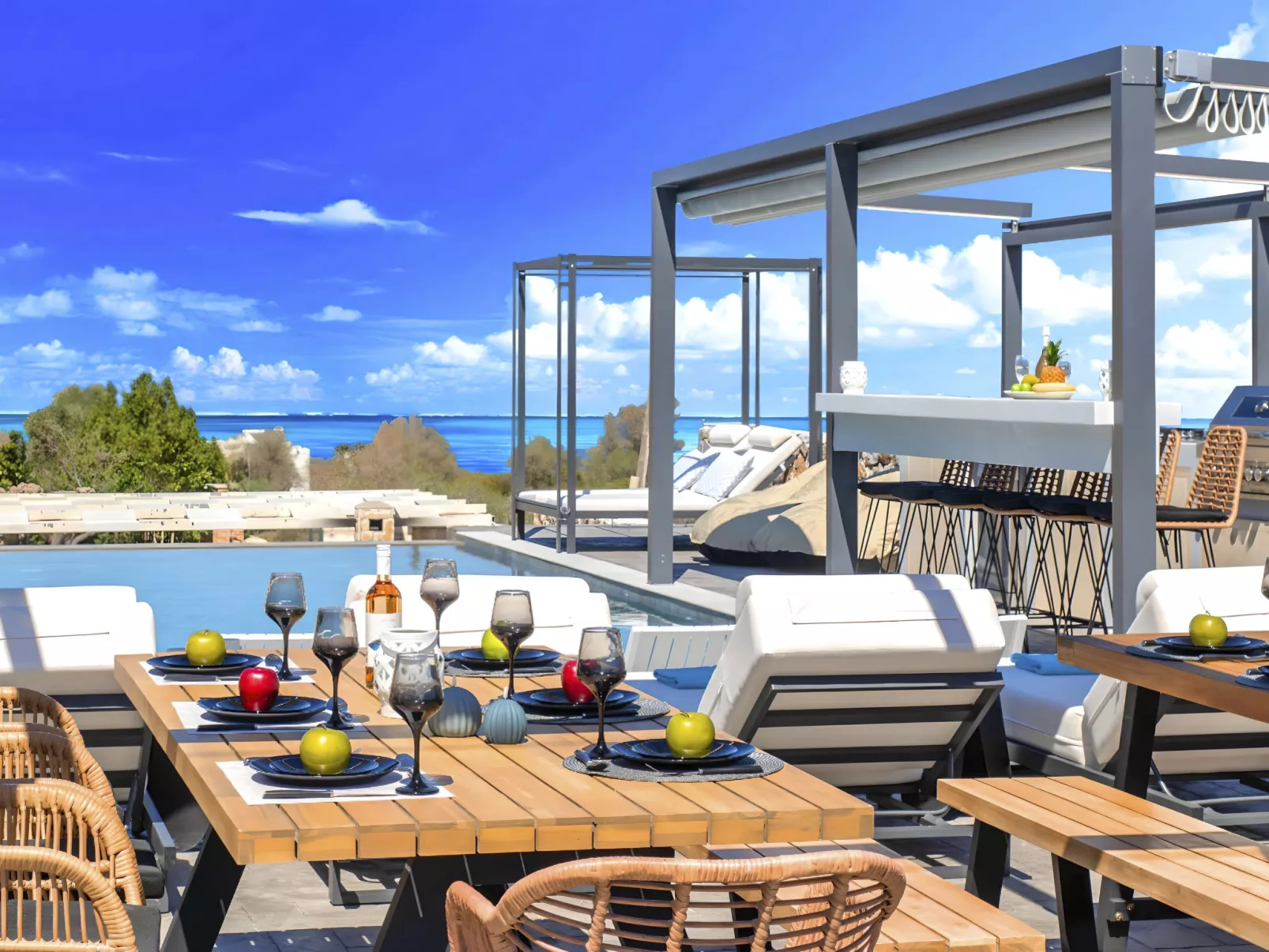 Grey Grand Villa Privater Pool-Binnen