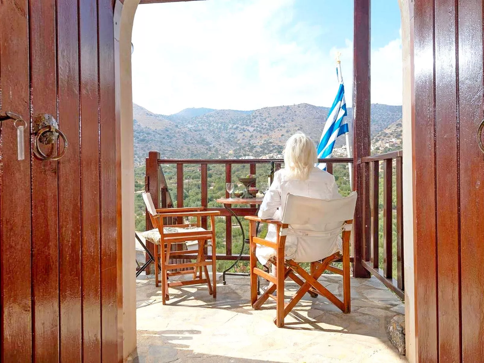 Authentisches kretisches Steinhaus Clio mit Aussicht-Buiten