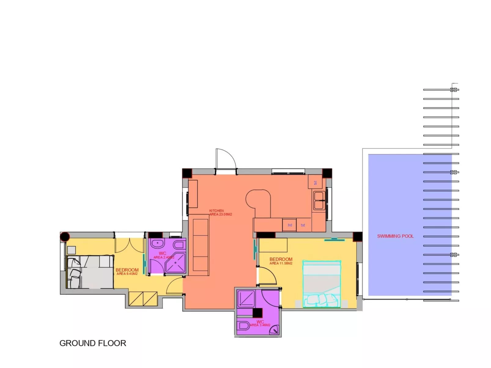 Villa Krevatina mit privatem Pool und großer Veranda-Binnen