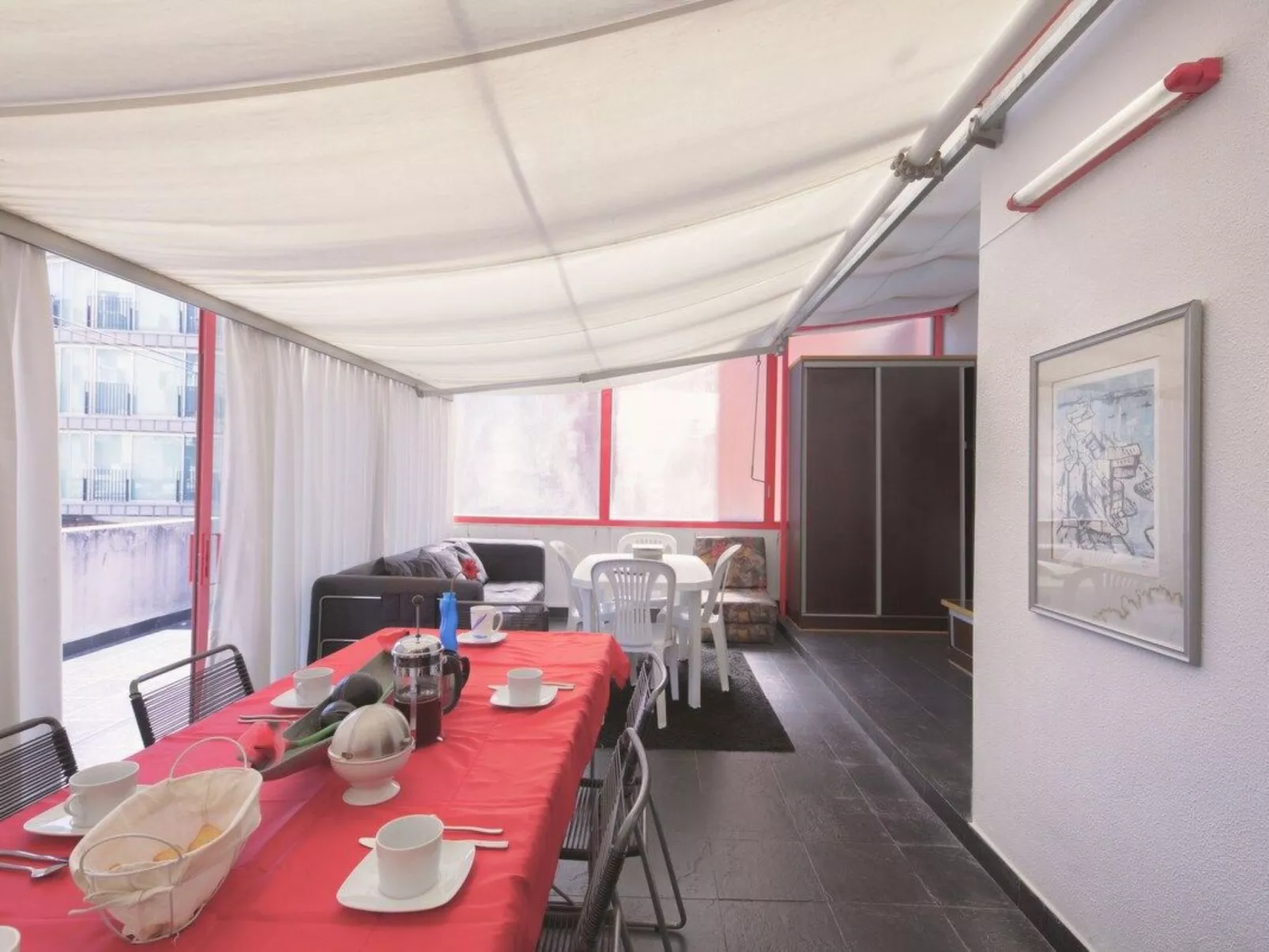 Wohnung mit Terrasse 100m vom Strand entfernt-Binnen