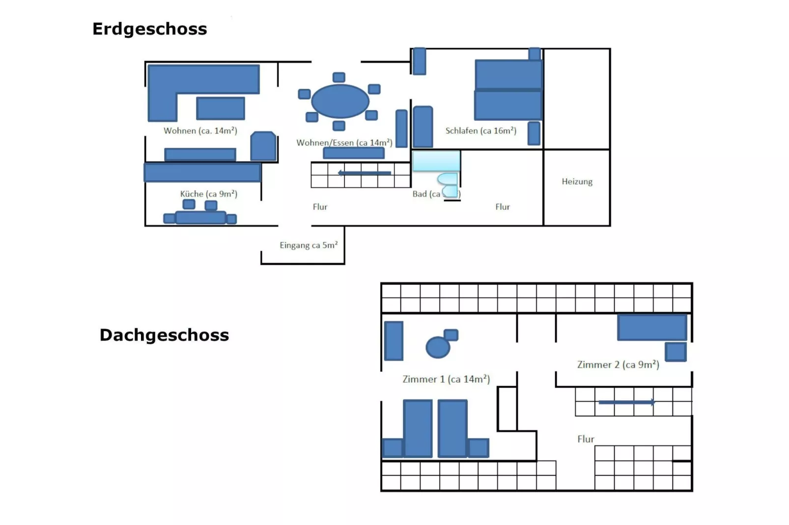 Ferienhaus Lukas in Lintig-Plattegrond