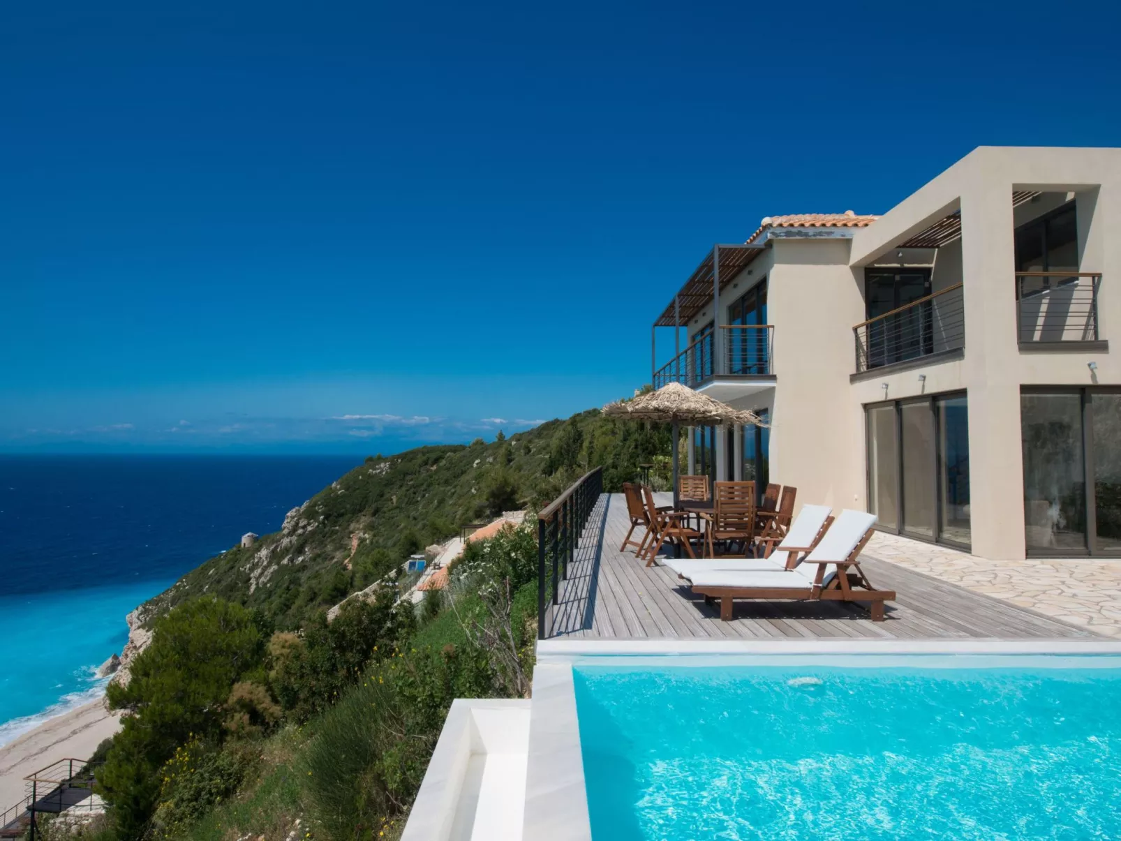 Schönes Haus in Lefkada mit privatem Pool und malerischer Aussicht-Buiten