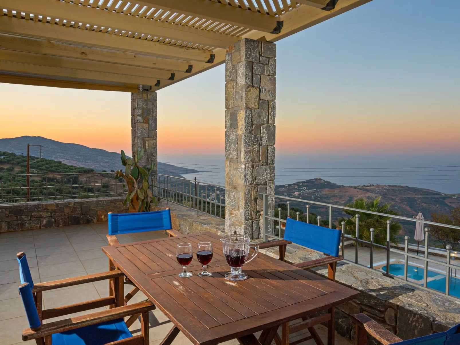 Hochzeit Villa Anemomylos Beheizter Pool Jacuzzi-Buiten