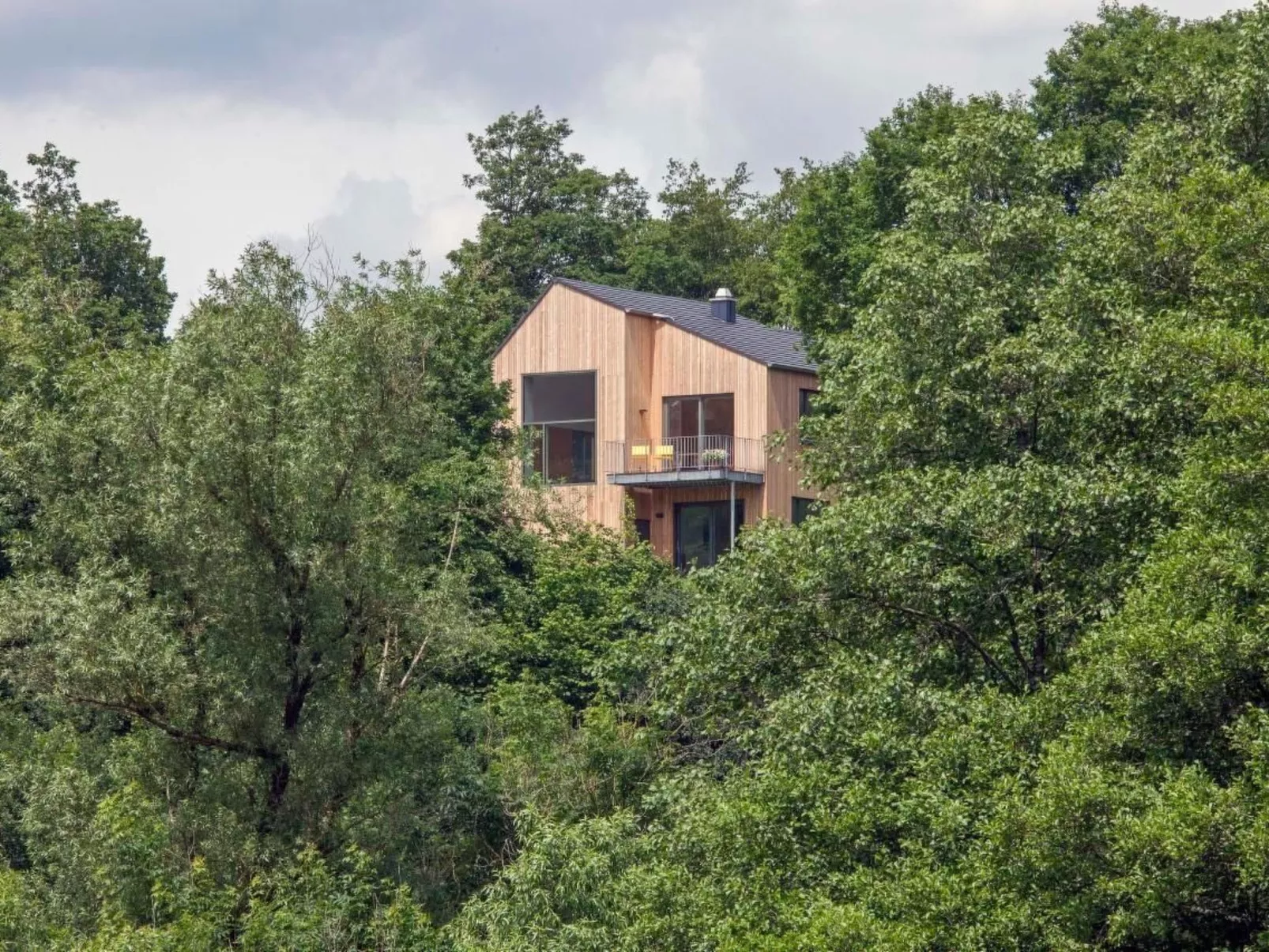 Moderner Holzhausneubau in der Eifel-Buiten