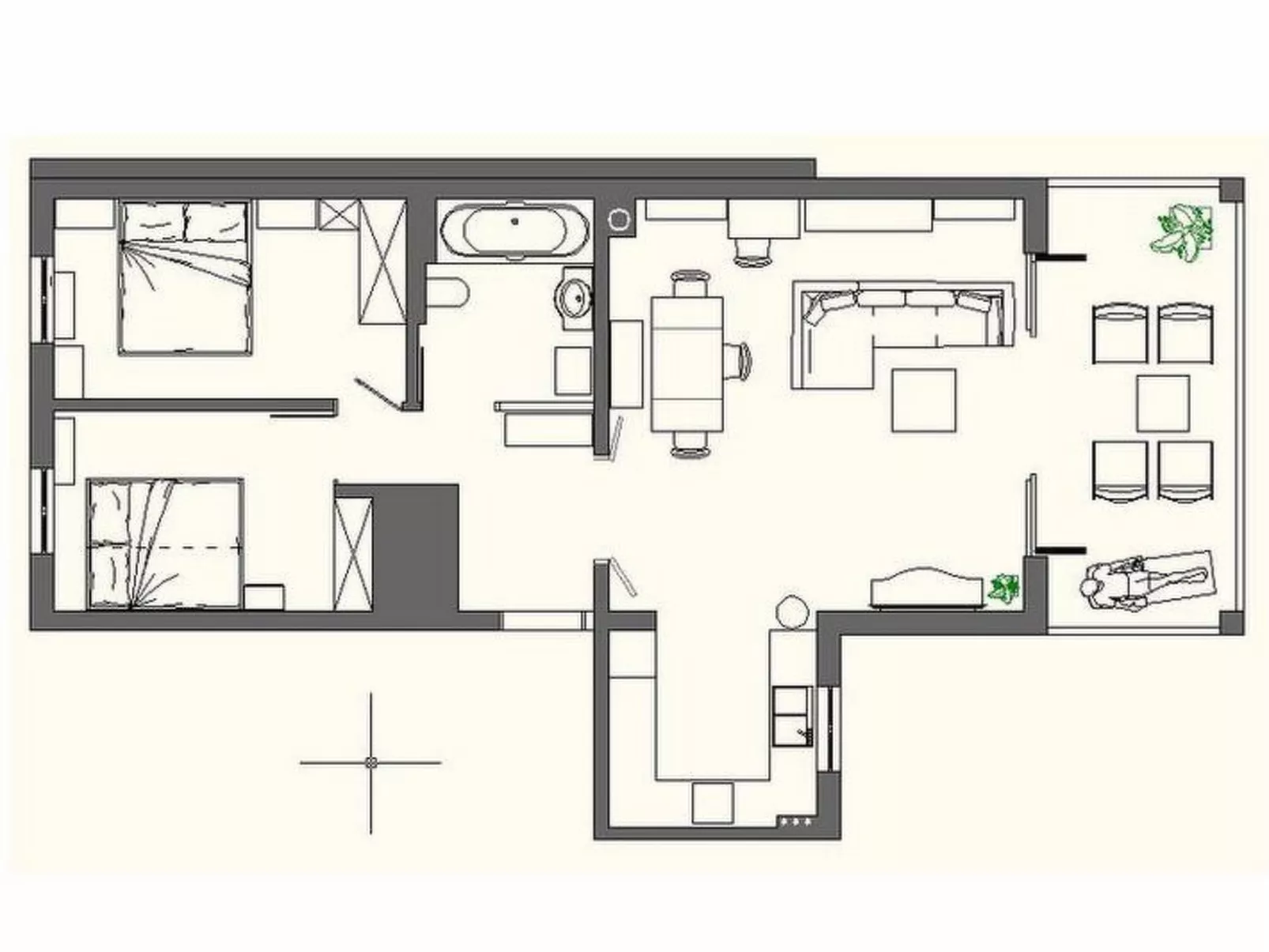Für 4 Personen ca. 82 m&sup2; in Mali Zaton, Dalmatien (Dubrovnik-Neretva)-Binnen