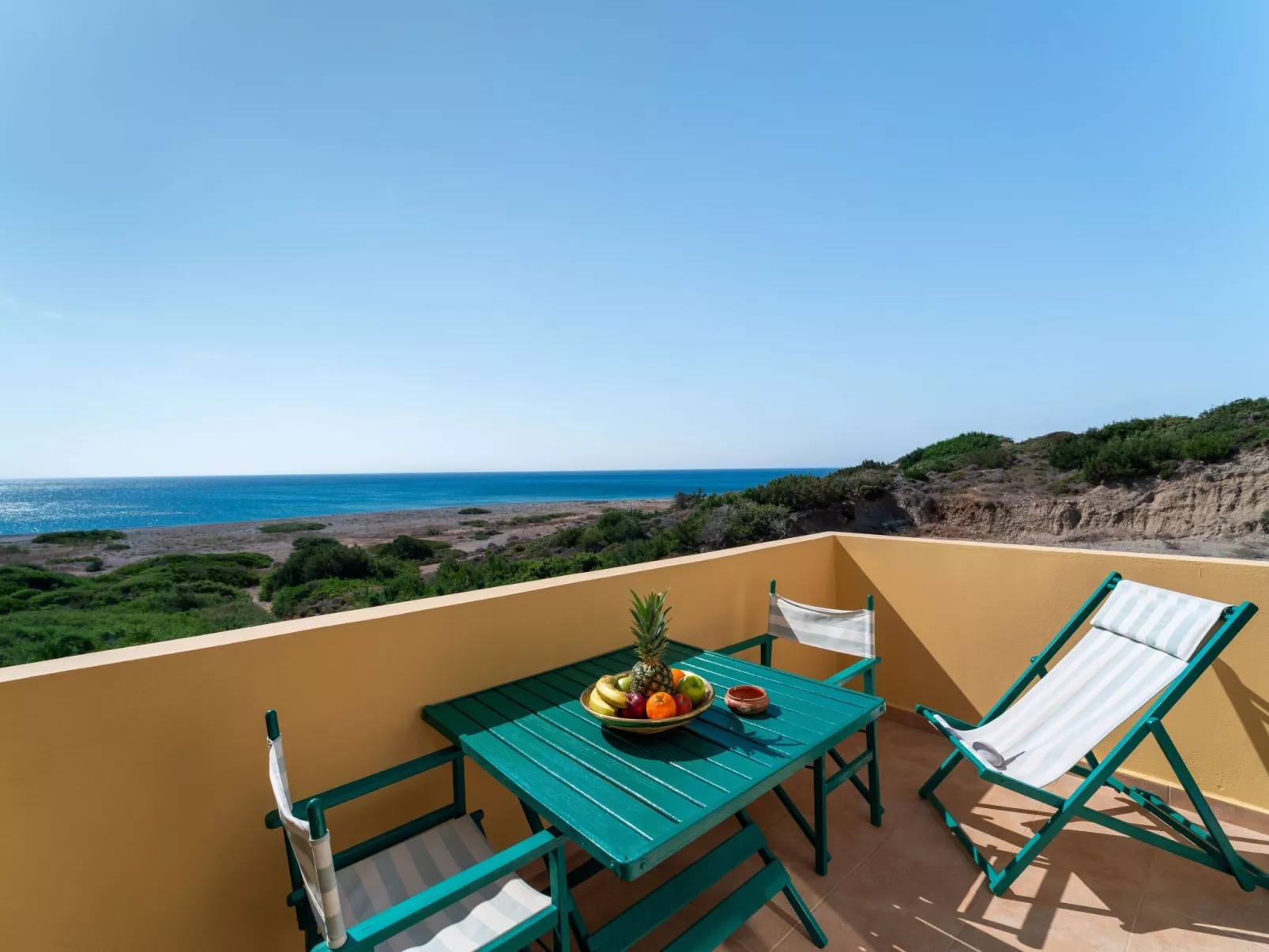 Mare Blu 1 am Strand-Buiten