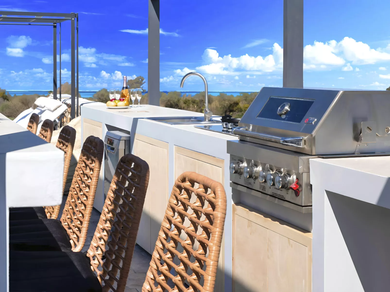 Grey Grand Villa Privater Pool-Buiten