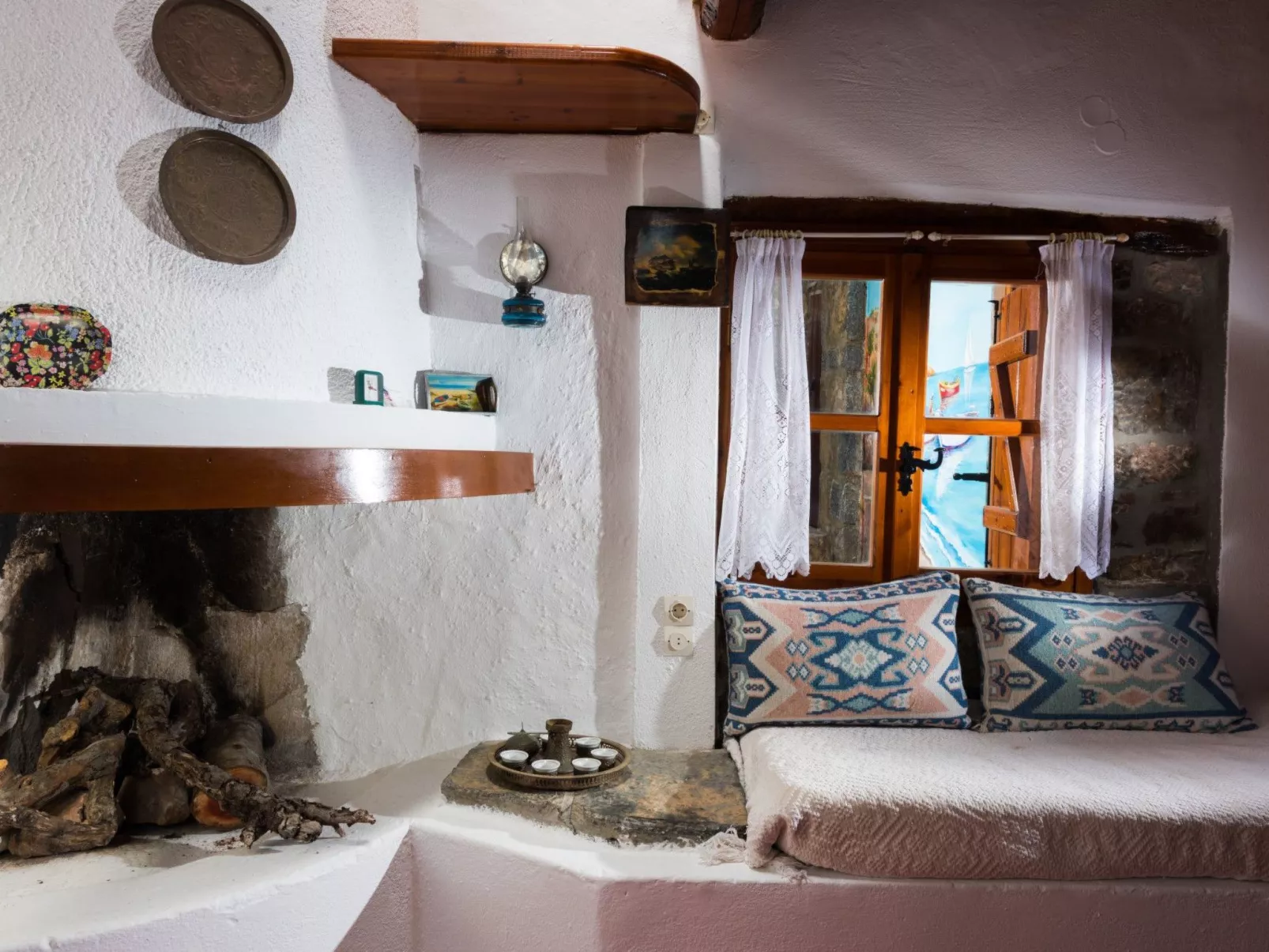 Leonidas Traditionelles kretisches Haus mit Meerblick-Binnen