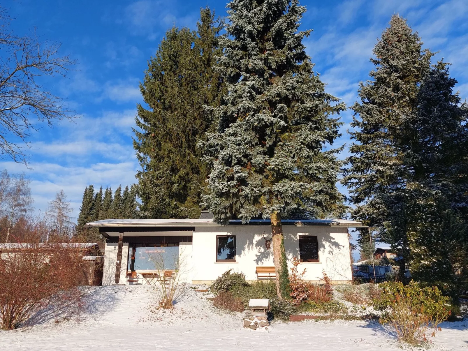 Am Wald gelegenes Ferienhaus "Wolf" mit Kamin-Buiten
