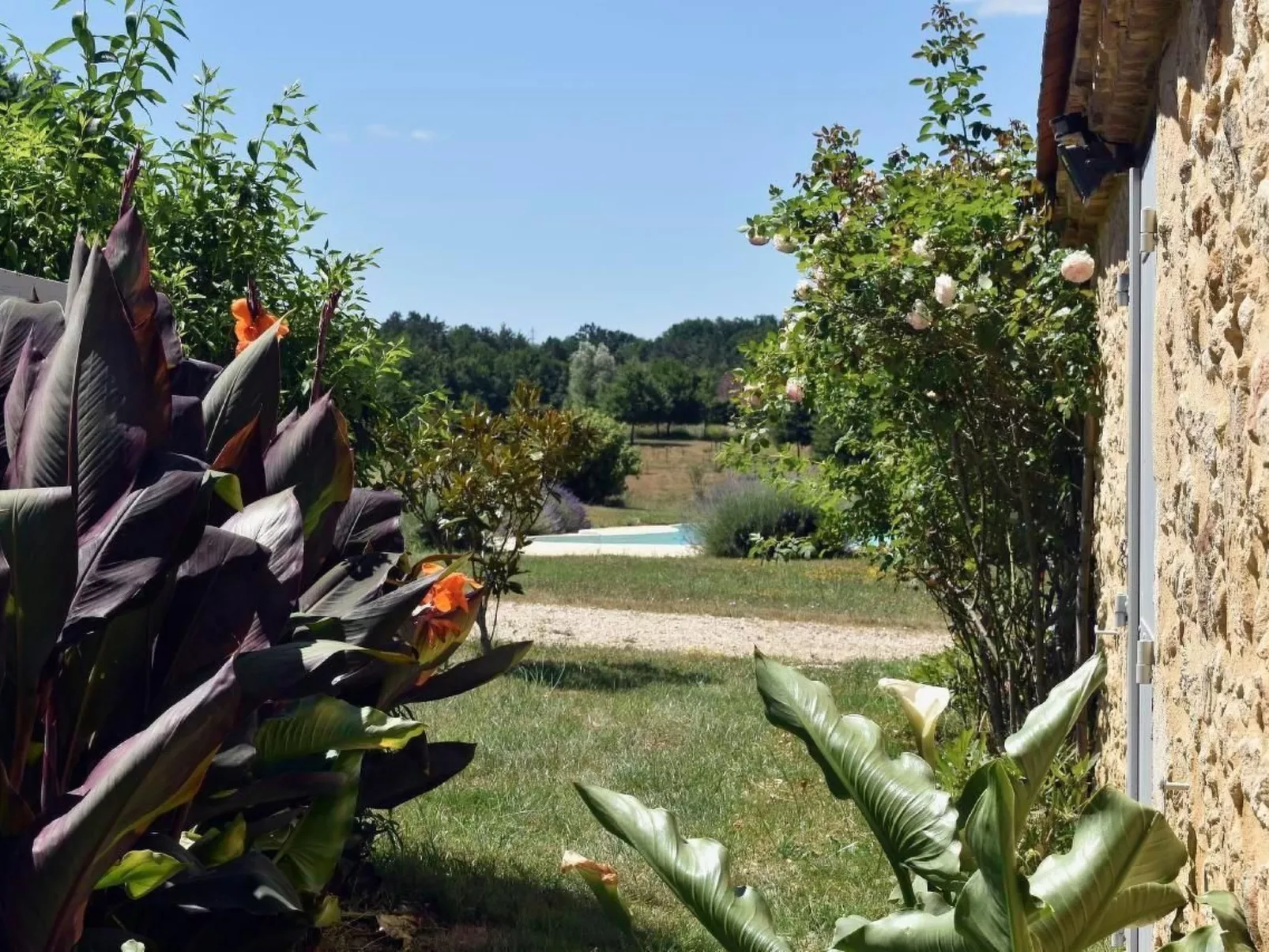 Swimmingpool, ruhig auf dem Land für zwei-Buiten