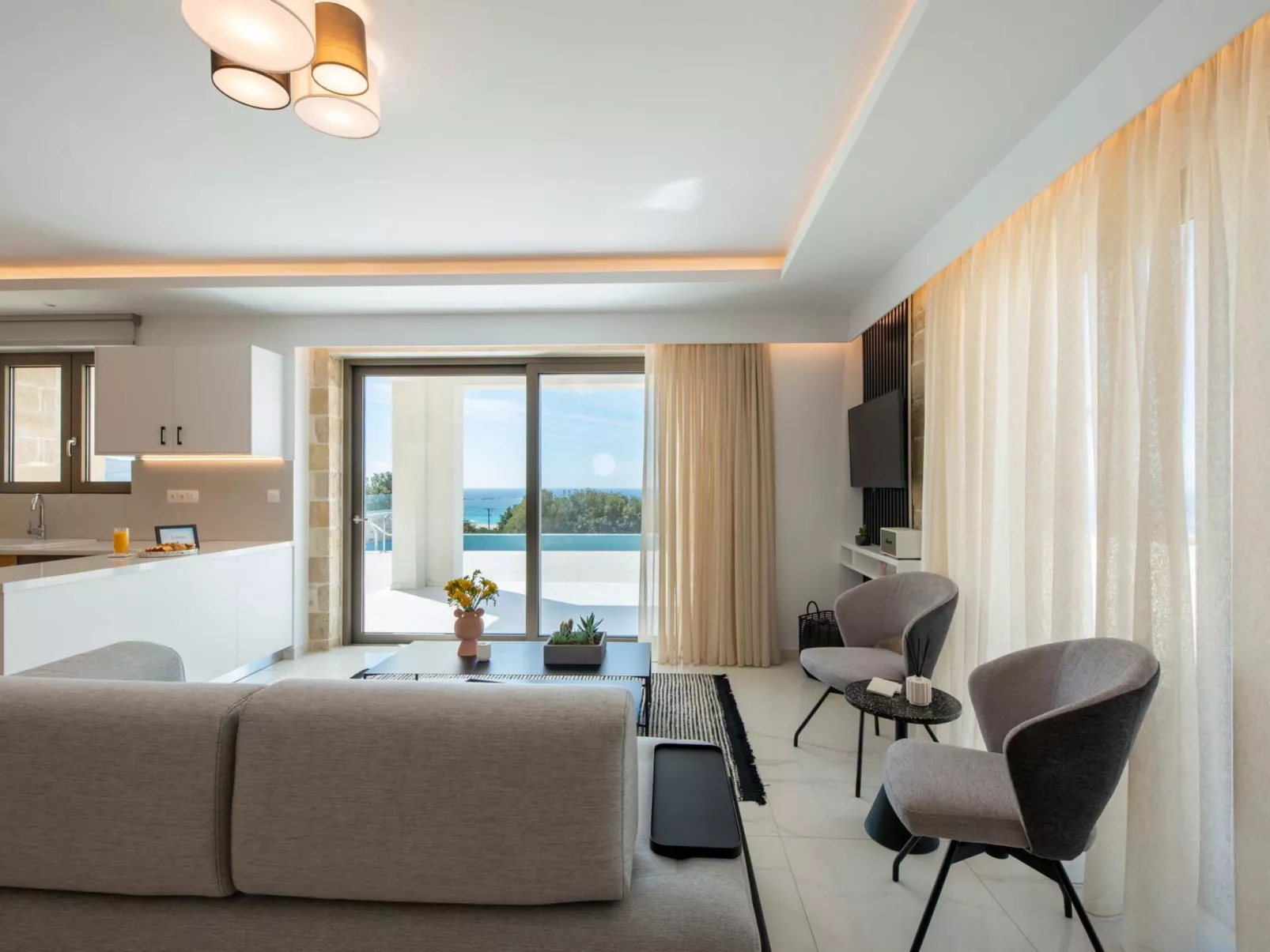 Actea Seaview Villa I ''Free''beheizter Pool, 800m Meer-Binnen