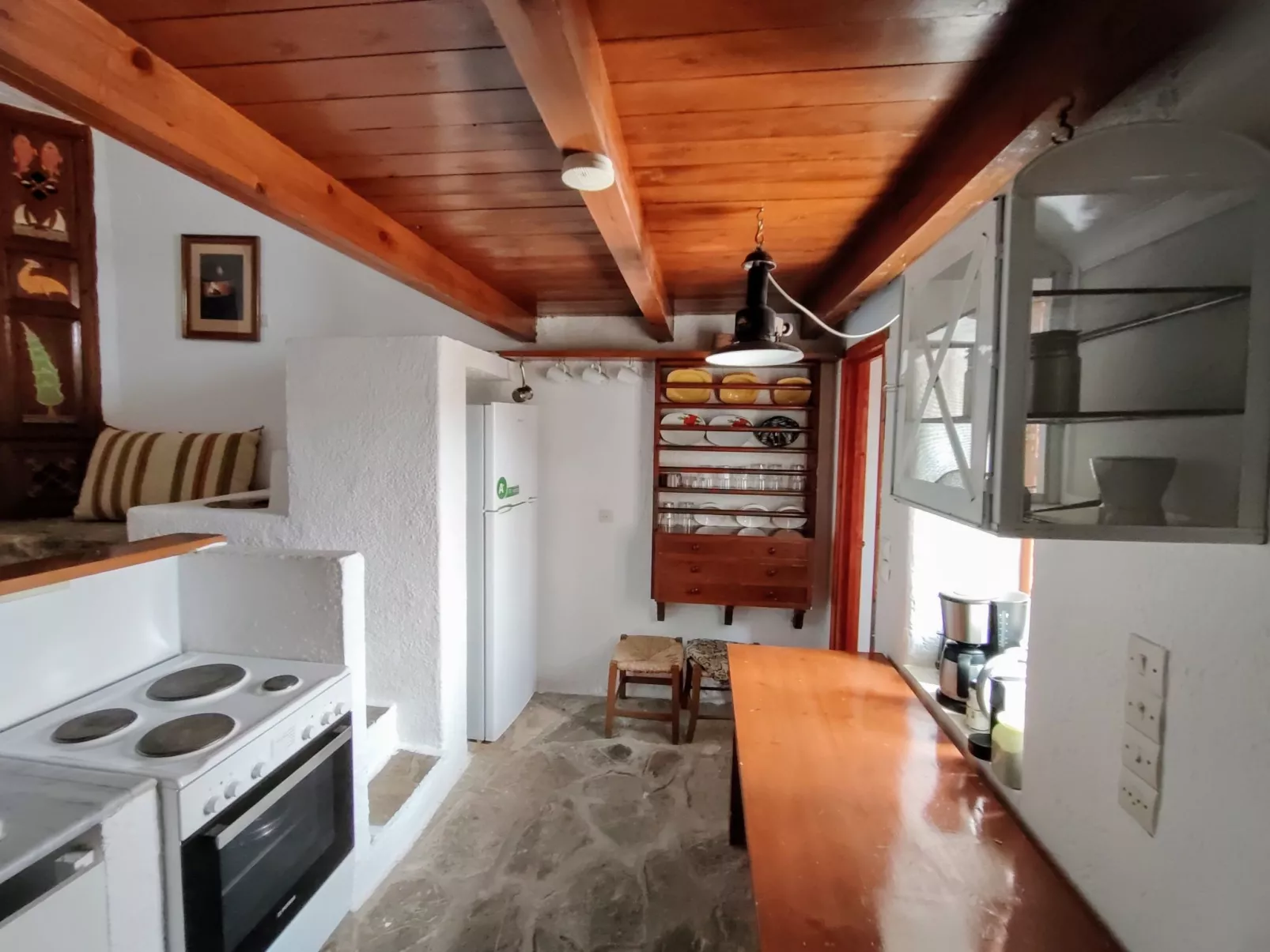 Meerblick-Ferienhaus Argyro in Mavrikiano.-Binnen