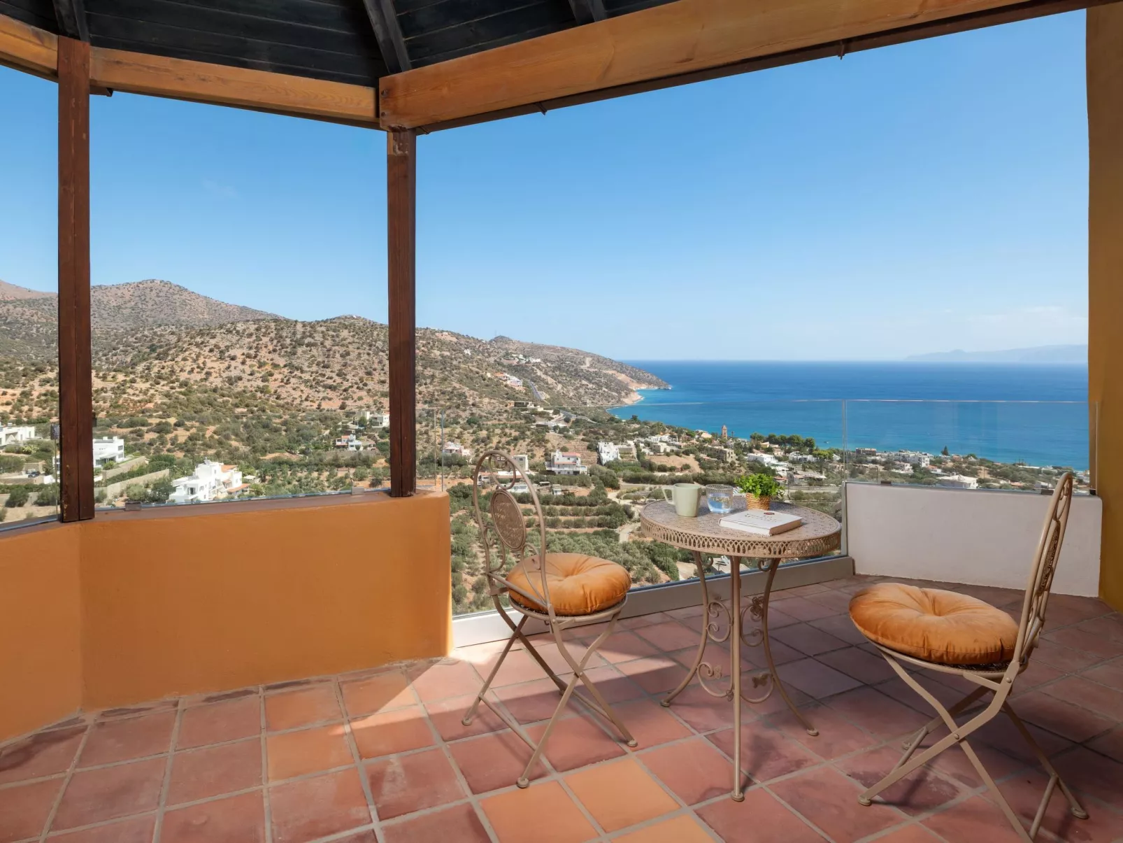 Villa "Mirabello suites" mit herrlicher Aussicht-Buiten