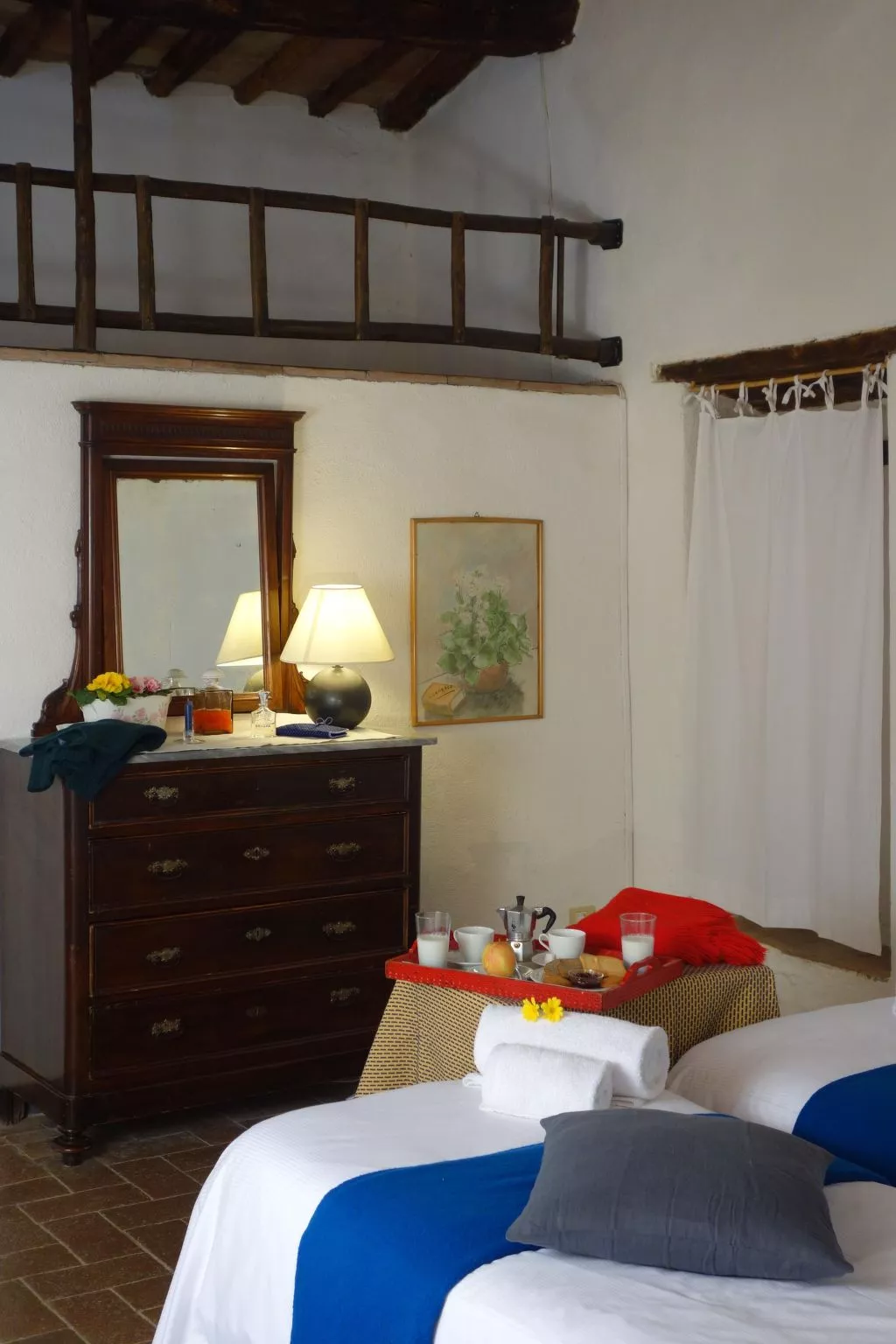 Gemütliche blaue Wohnung mit Garten-Binnen