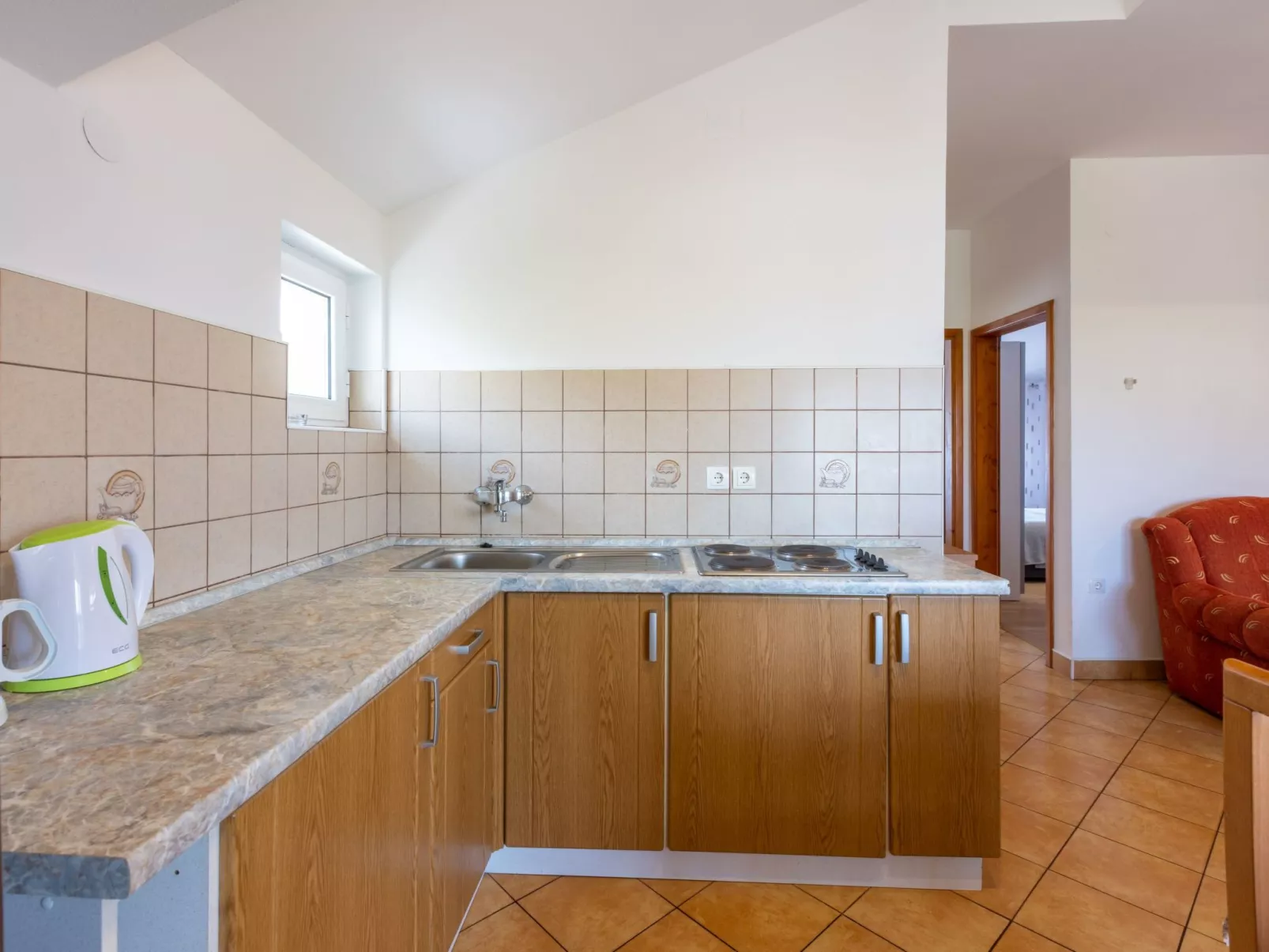 Wohnung für 6 Personen mit Balkon und Meerblick-Binnen