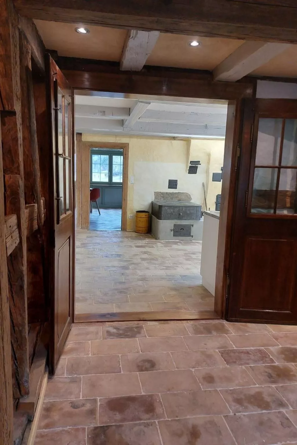 Historisches Riegel-Doppelbauernhaus-Binnen