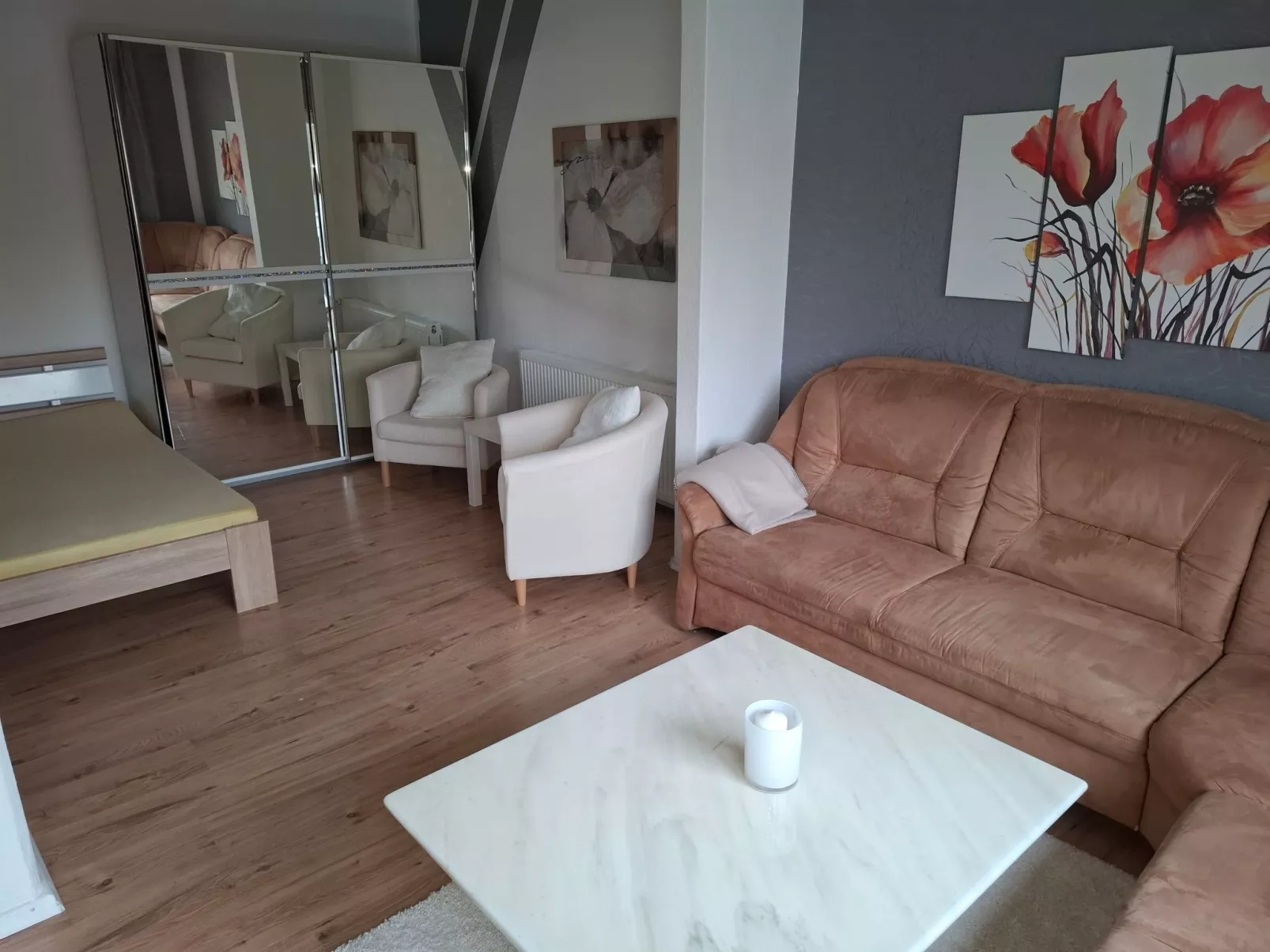 Private Ferienwohnung in Nordenham, großer Balkon